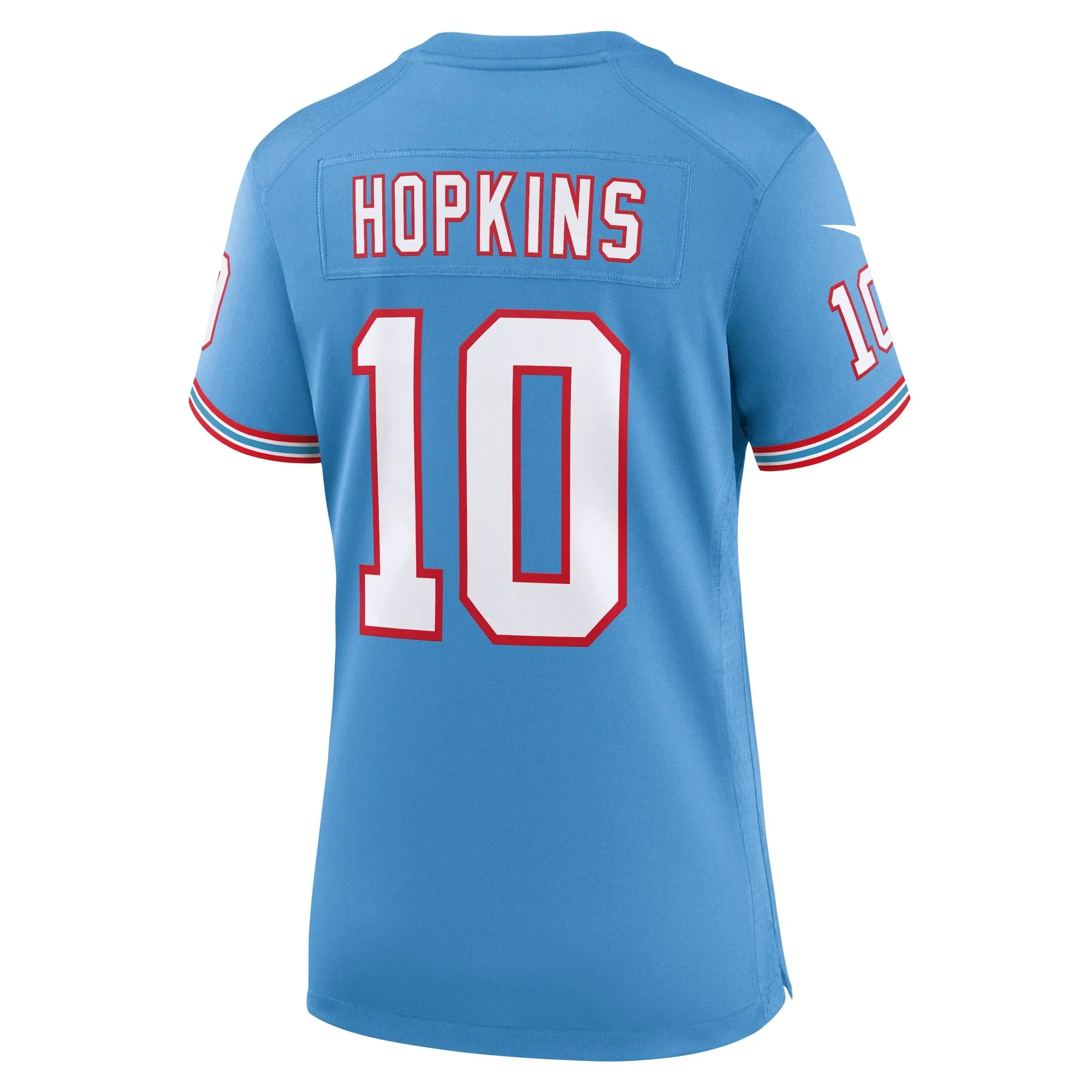 DeAndre Hopkins Tennessee Titans  Women's Oilers Throwback Player Game Jersey - Light Blue