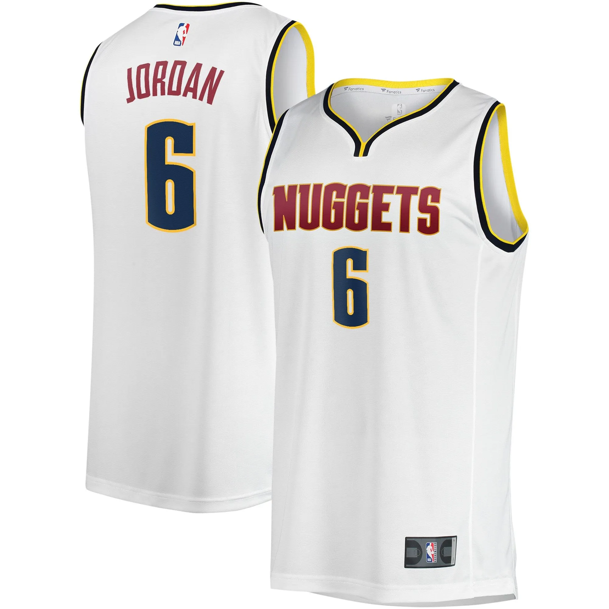 DeAndre Jordan Denver Nuggets Fanatics Branded Youth Fast Break Player Jersey - Association Edition - White