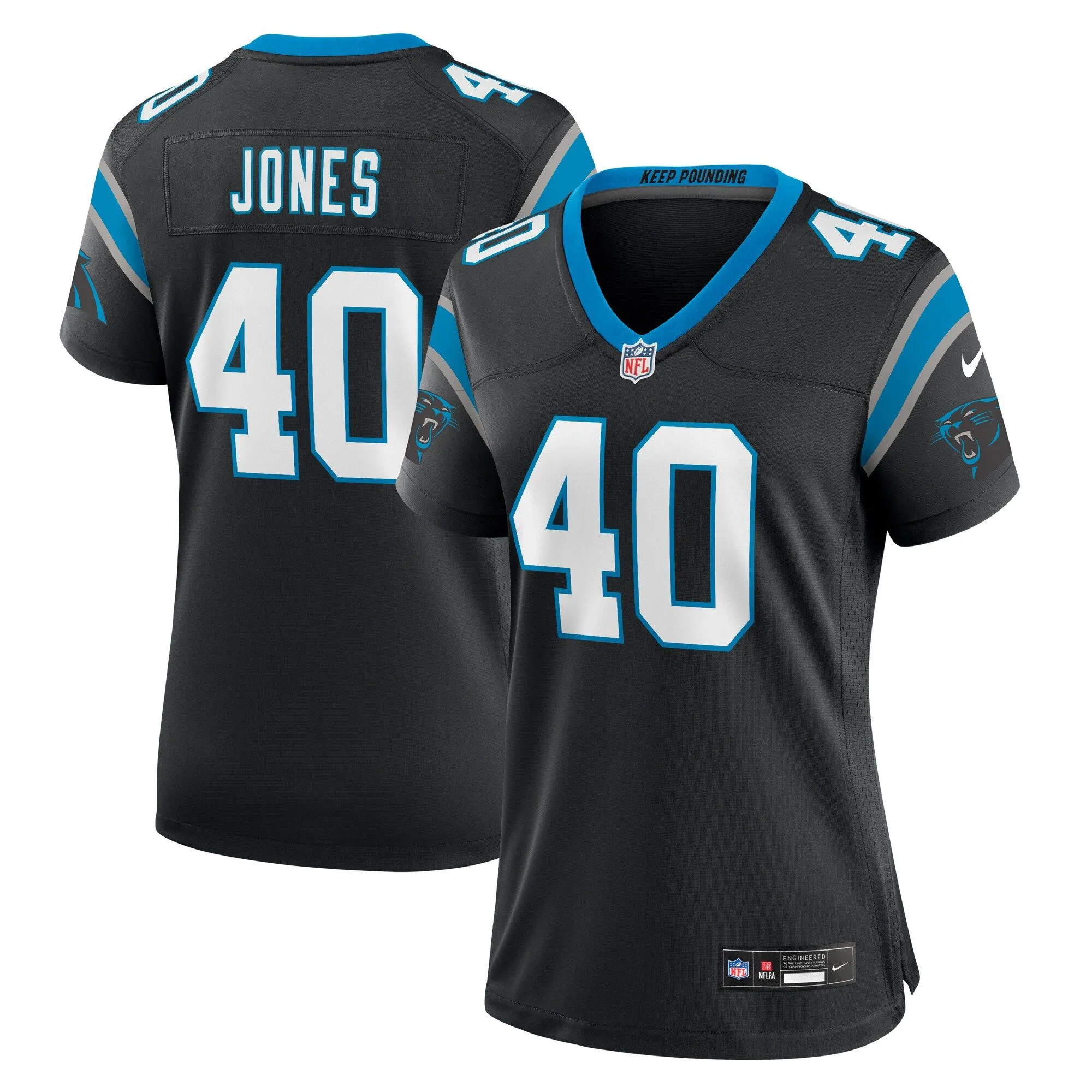 Deion Jones Carolina Panthers  Women's  Game Jersey -  Black