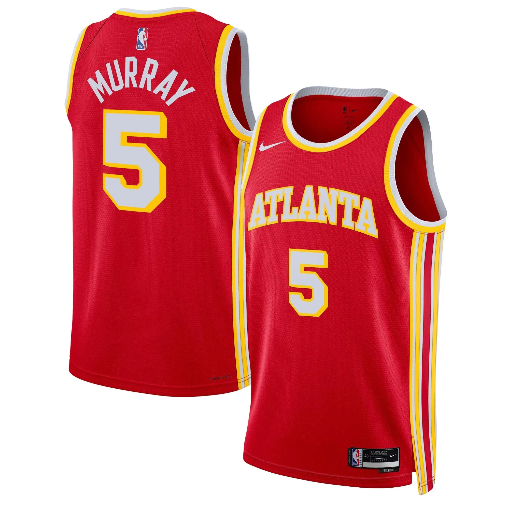 Dejounte Murray Atlanta Hawks  Unisex Swingman Jersey - Icon Edition - Red