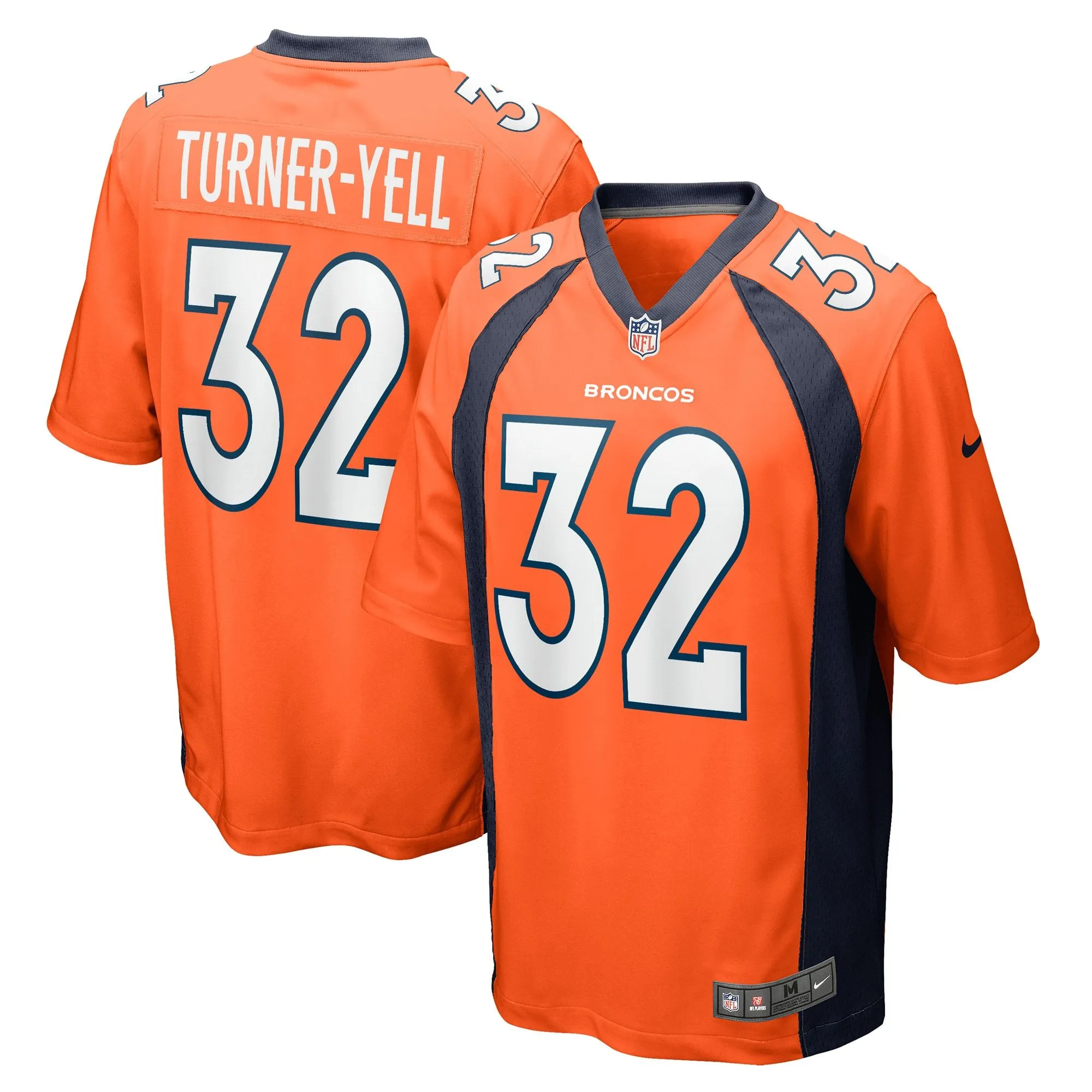 Delarrin Turner-Yell Denver Broncos  Game Player Jersey - Orange