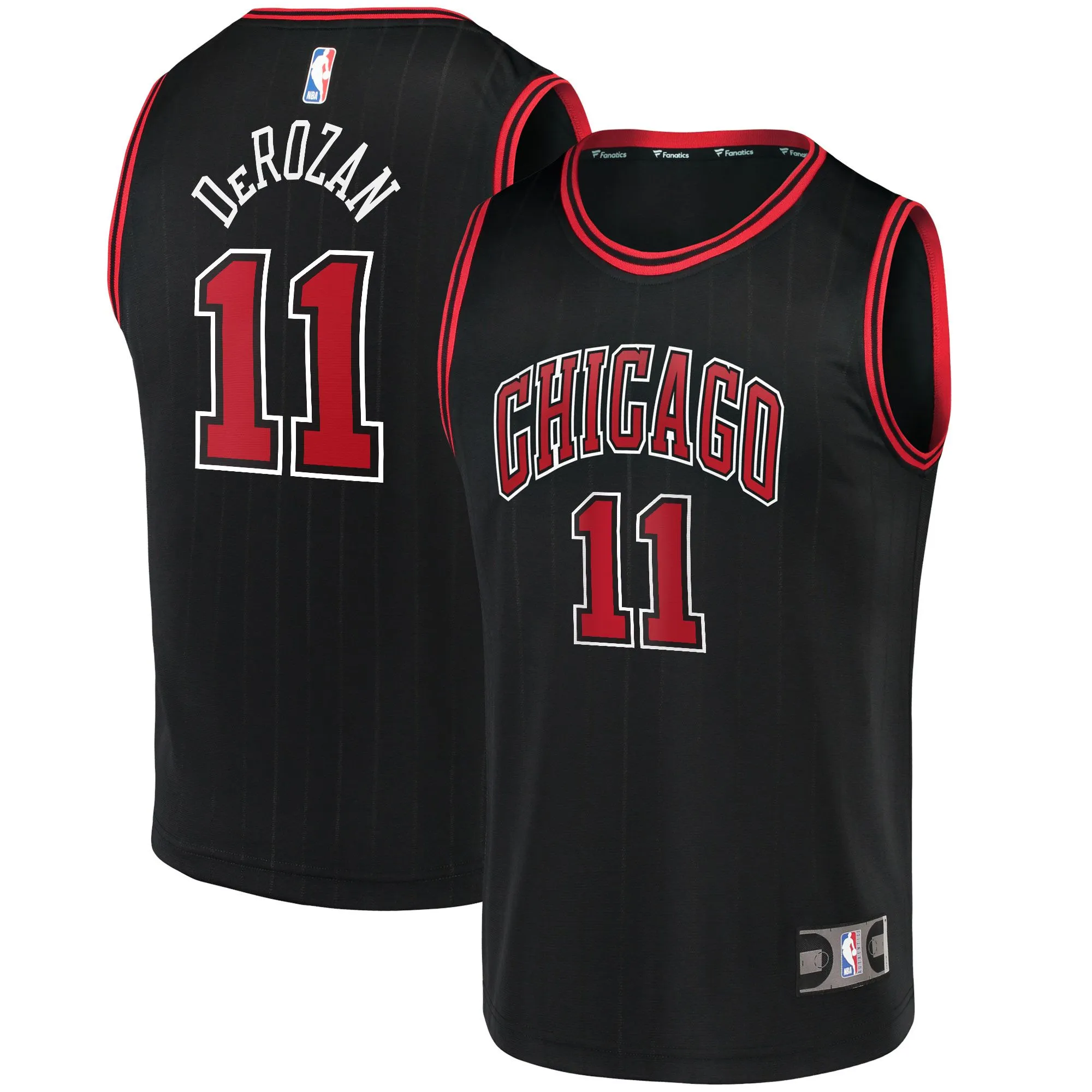 DeMar DeRozan Chicago Bulls Fanatics Branded Fast Break Replica Player Jersey - Statement Edition - Black