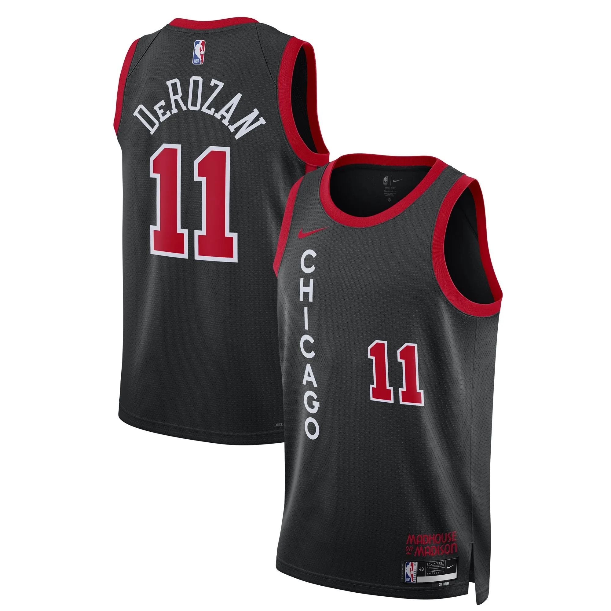 DeMar DeRozan Chicago Bulls  Unisex 2023/24 Swingman Jersey - Black - City Edition