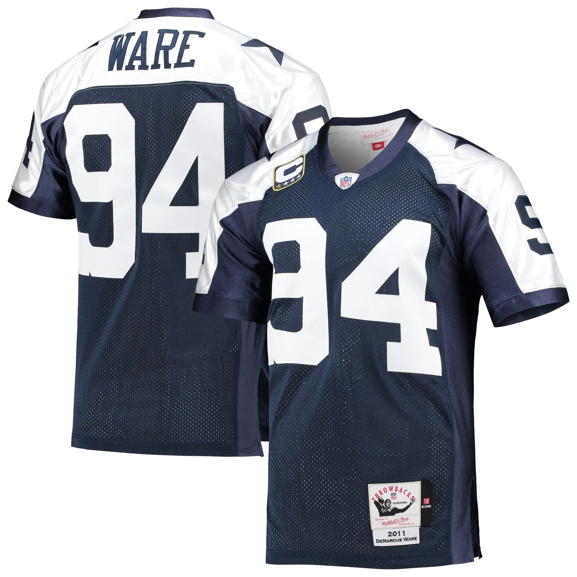 DeMarcus Ware Dallas Cowboys Mitchell & Ness 2011  Throwback Retired Player Jersey - Navy