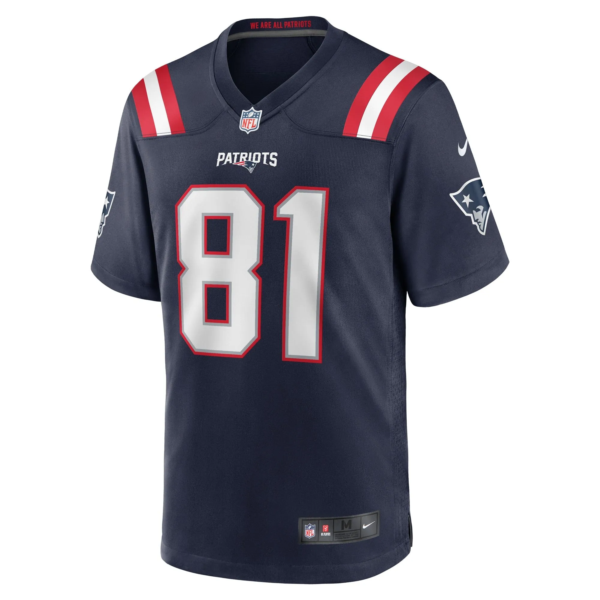 Demario Douglas New England Patriots   Game Jersey -  Navy