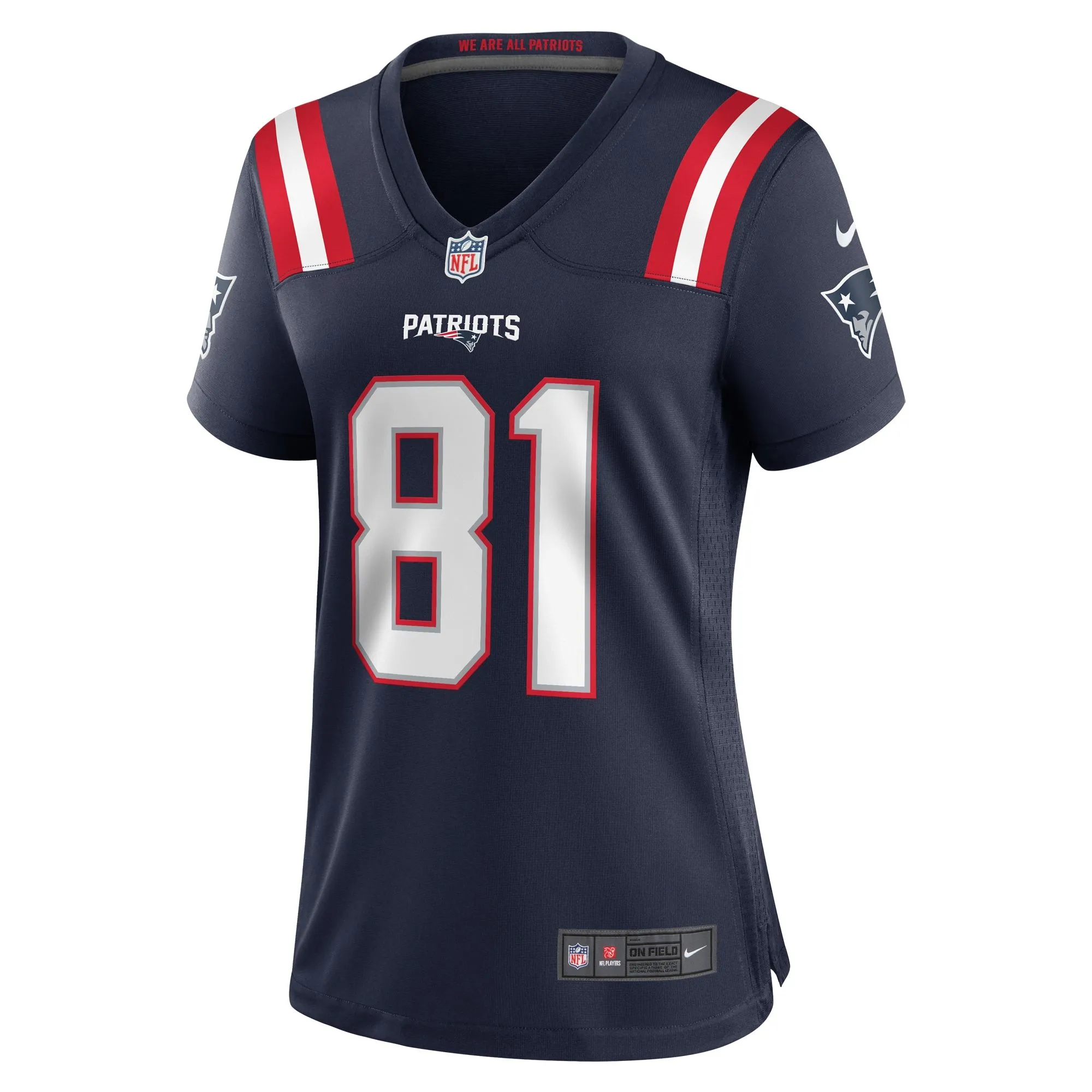 Demario Douglas New England Patriots  Women's  Game Jersey -  Navy