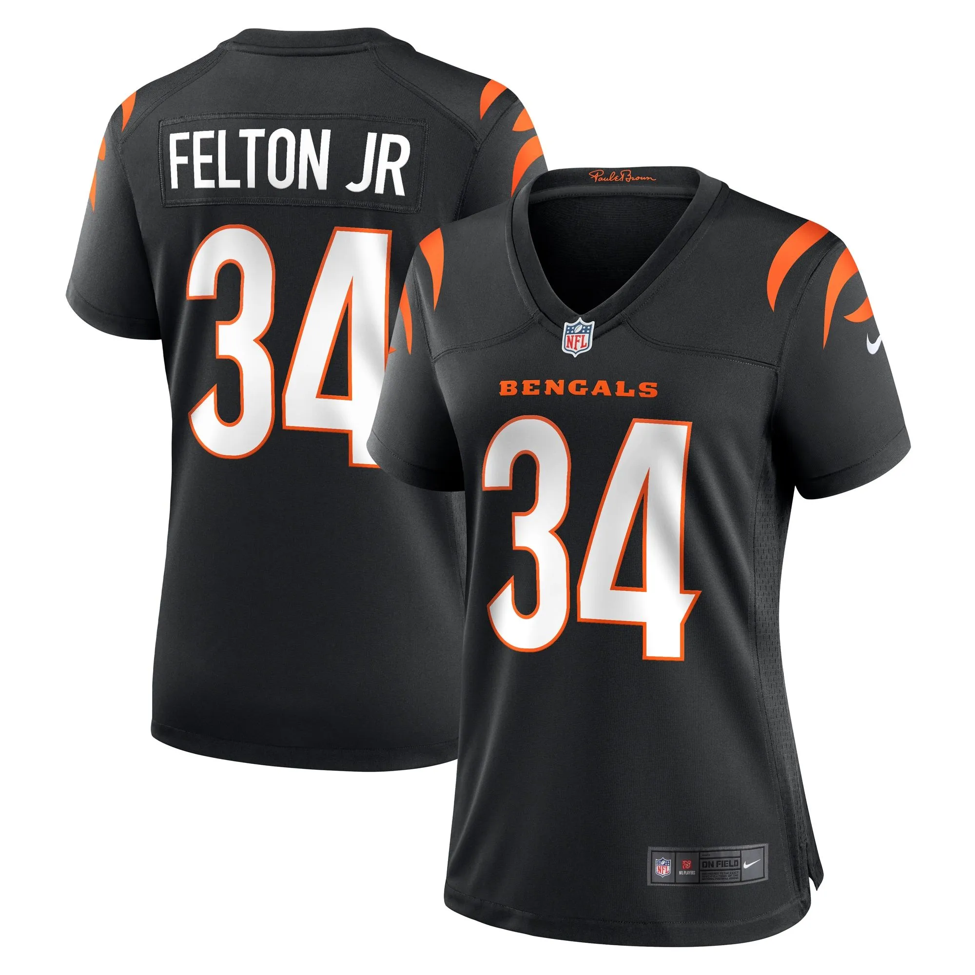 Demetric Felton Jr. Cincinnati Bengals  Women's Team Game Jersey -  Black