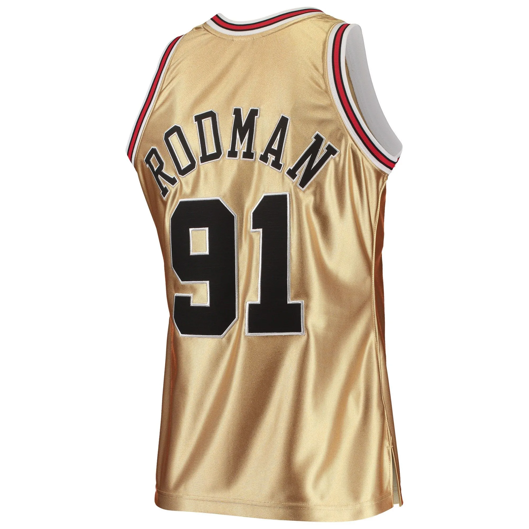 Dennis Rodman Chicago Bulls Mitchell & Ness 75th Anniversary 1997/98 Hardwood Classics Swingman Jersey - Gold