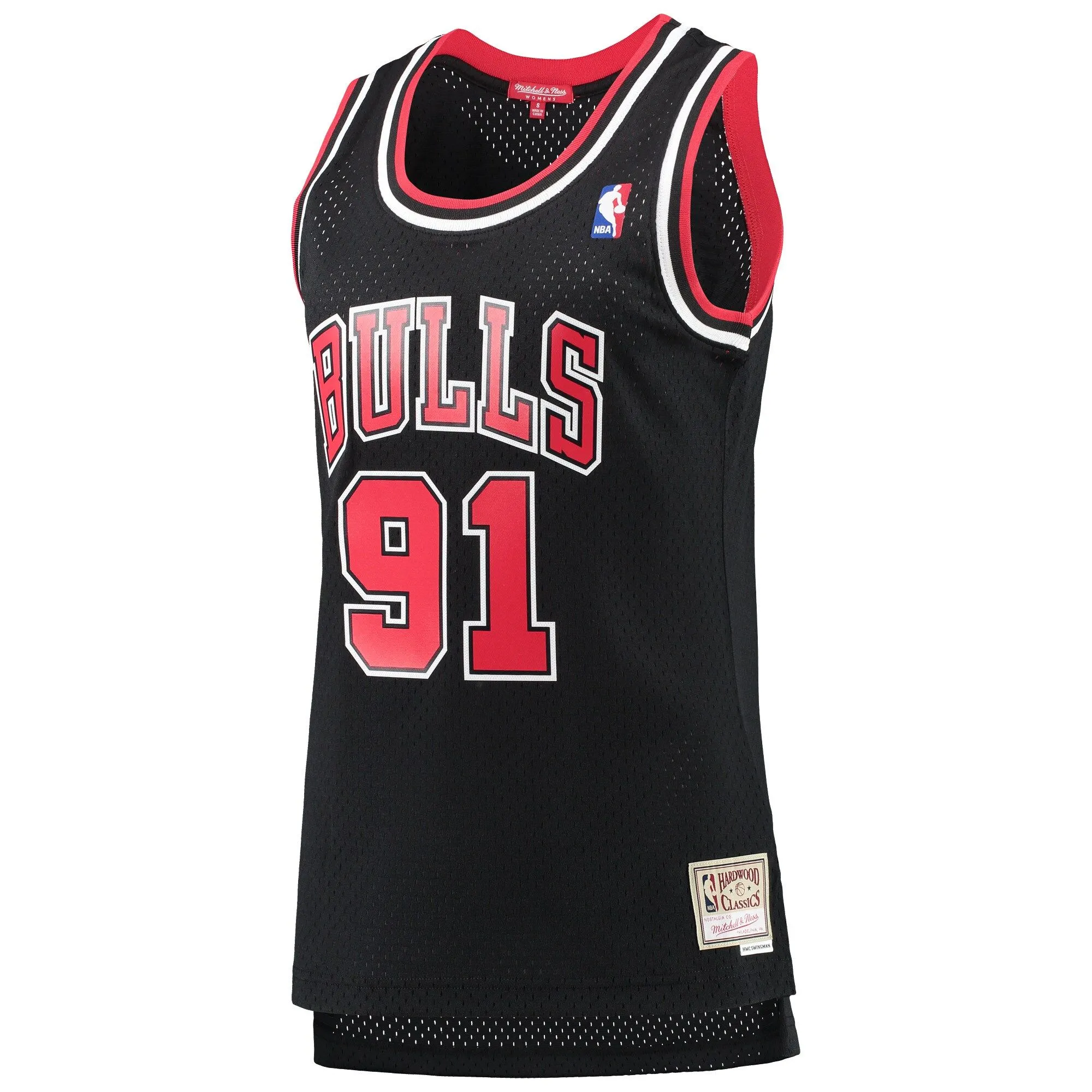 Dennis Rodman Chicago Bulls Mitchell & Ness Women's  Hardwood Classics Swingman Jersey - Black