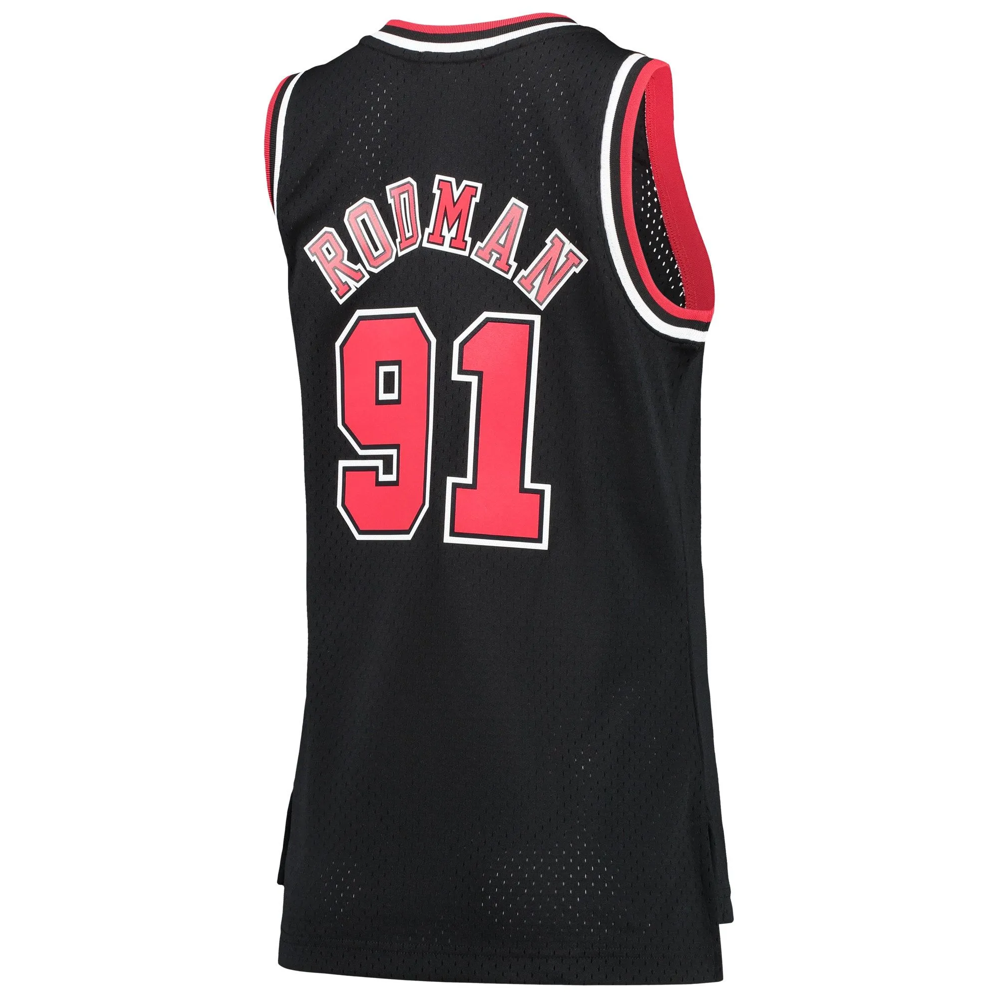 Dennis Rodman Chicago Bulls Mitchell & Ness Women's  Hardwood Classics Swingman Jersey - Black