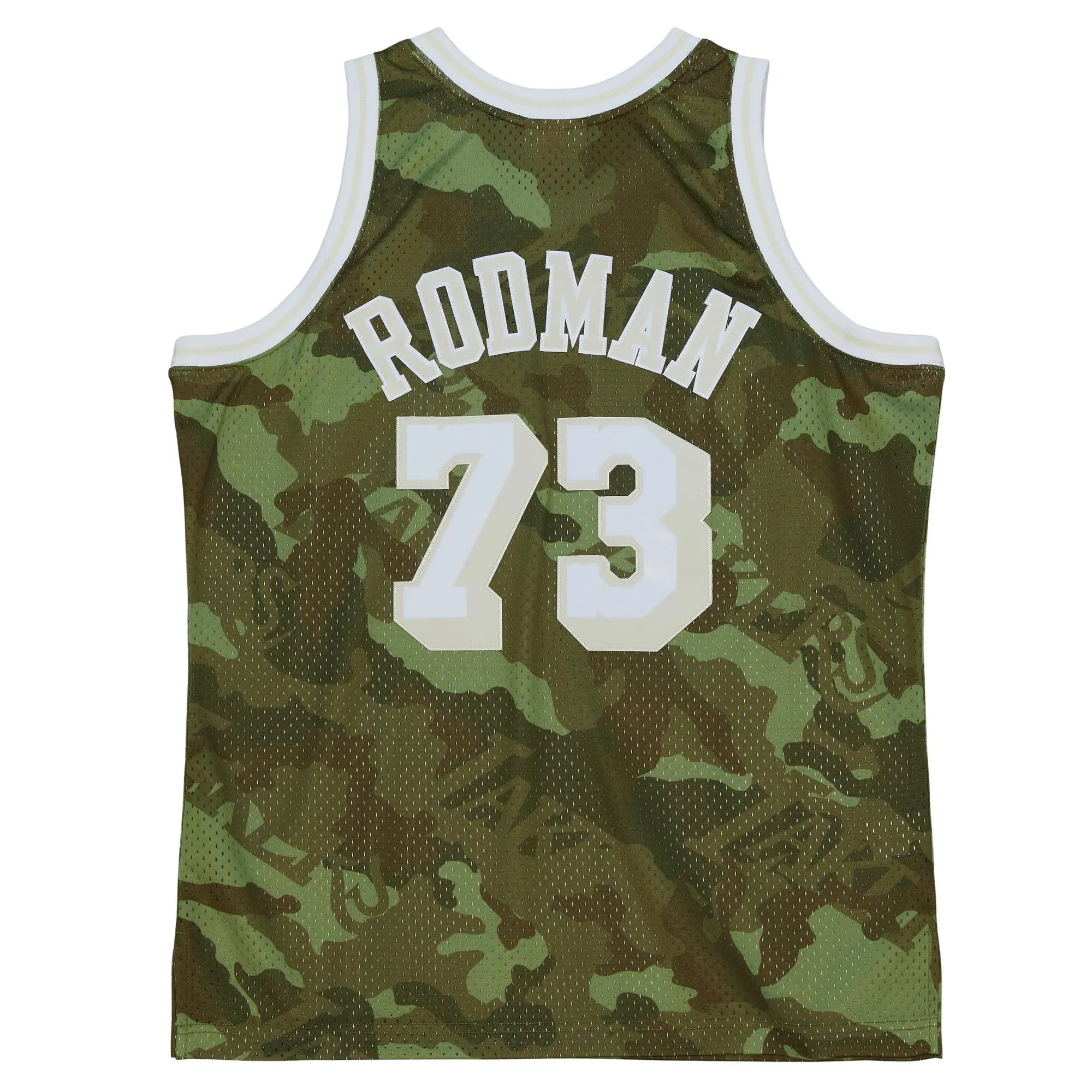 Dennis Rodman Los Angeles Lakers Mitchell & Ness Hardwood Classics 1998/99 Ghost Green Swingman Jersey - Camo