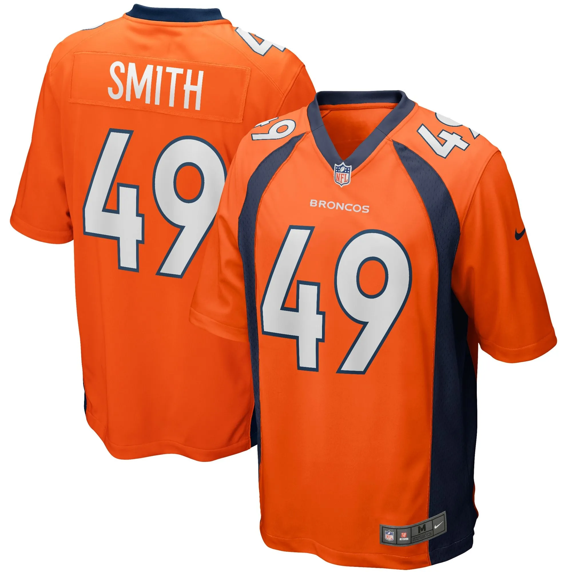 Dennis Smith Denver Broncos  Game Retired Player Jersey - Orange