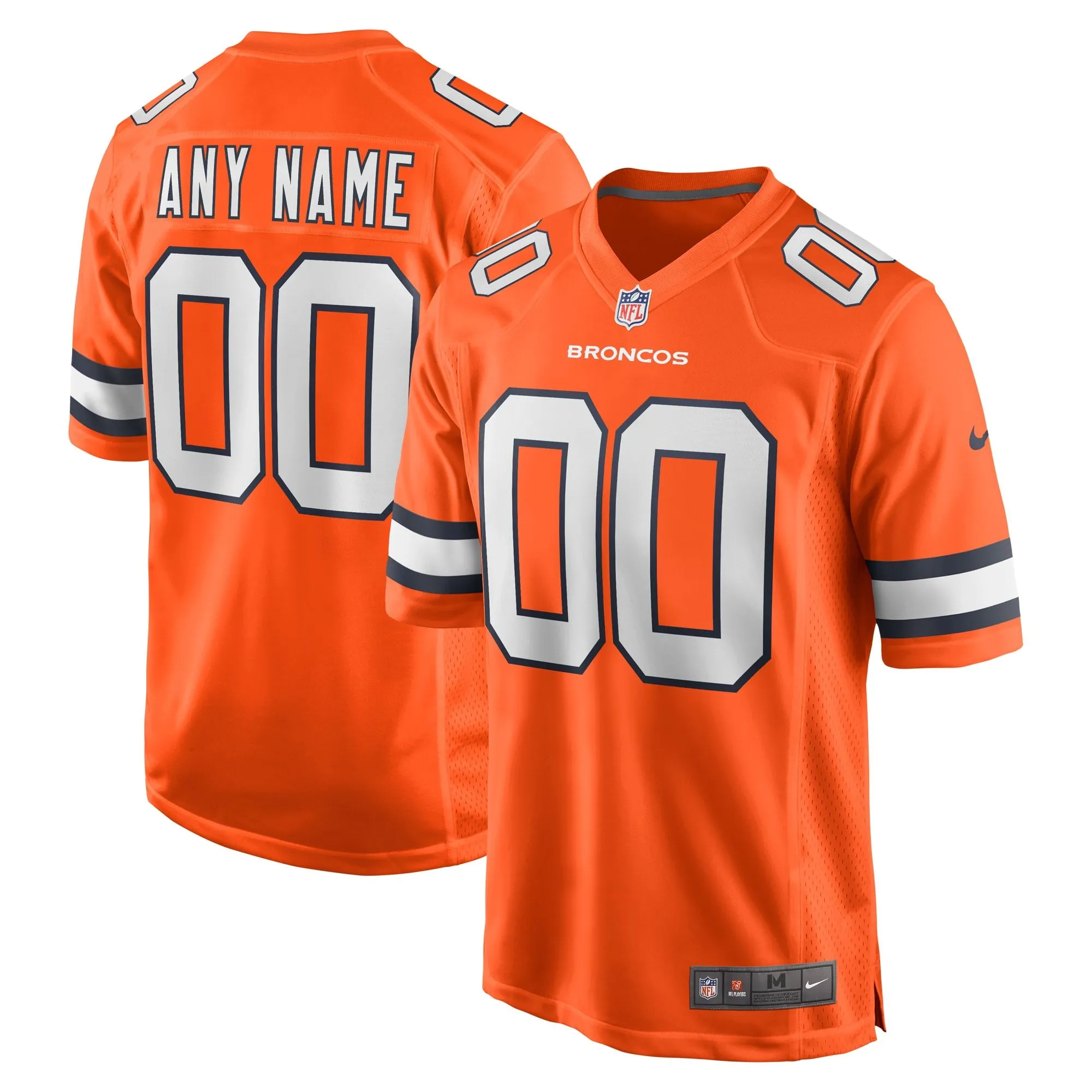 Denver Broncos  Alternate Custom Game Jersey - Orange