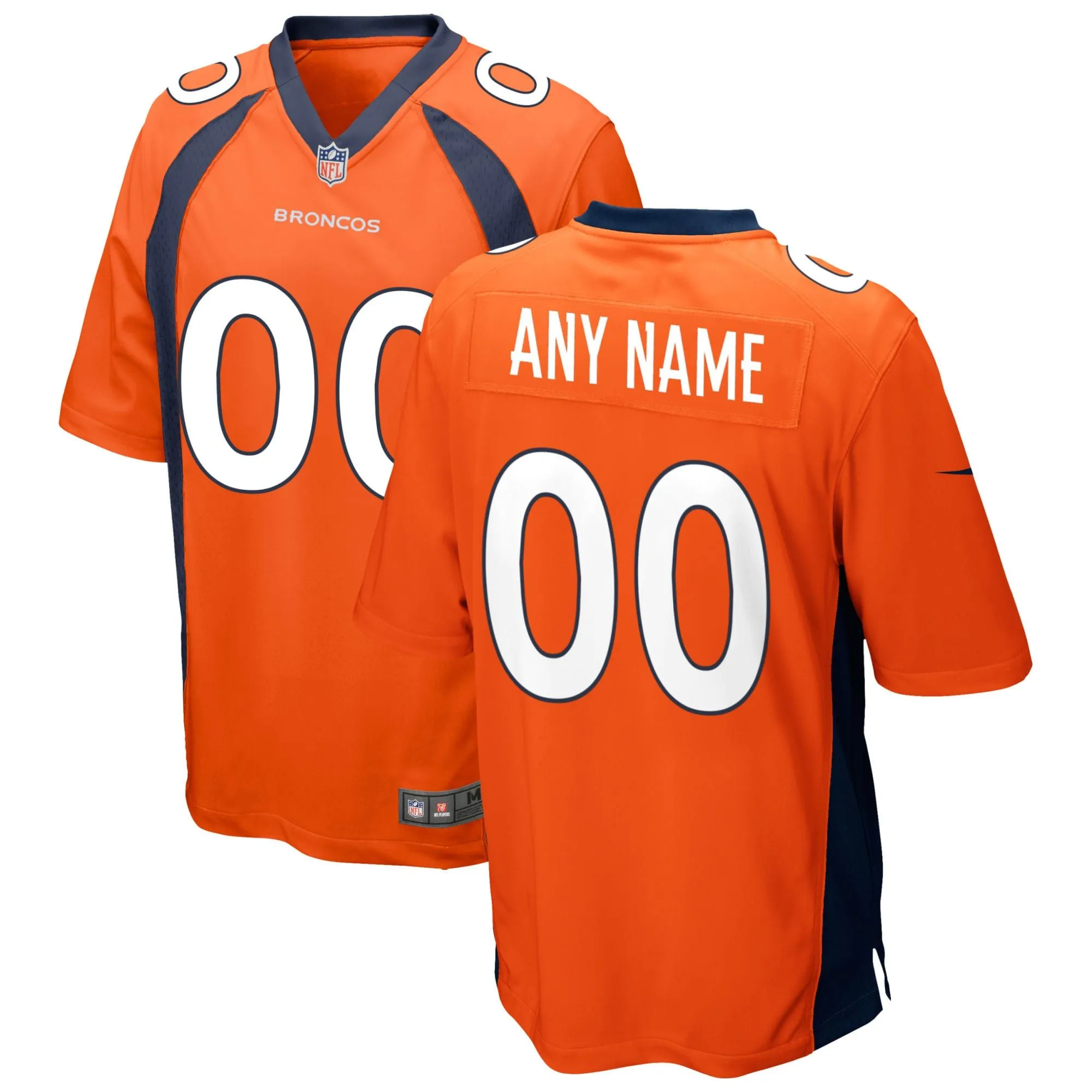 Denver Broncos  Custom Game Jersey - Orange