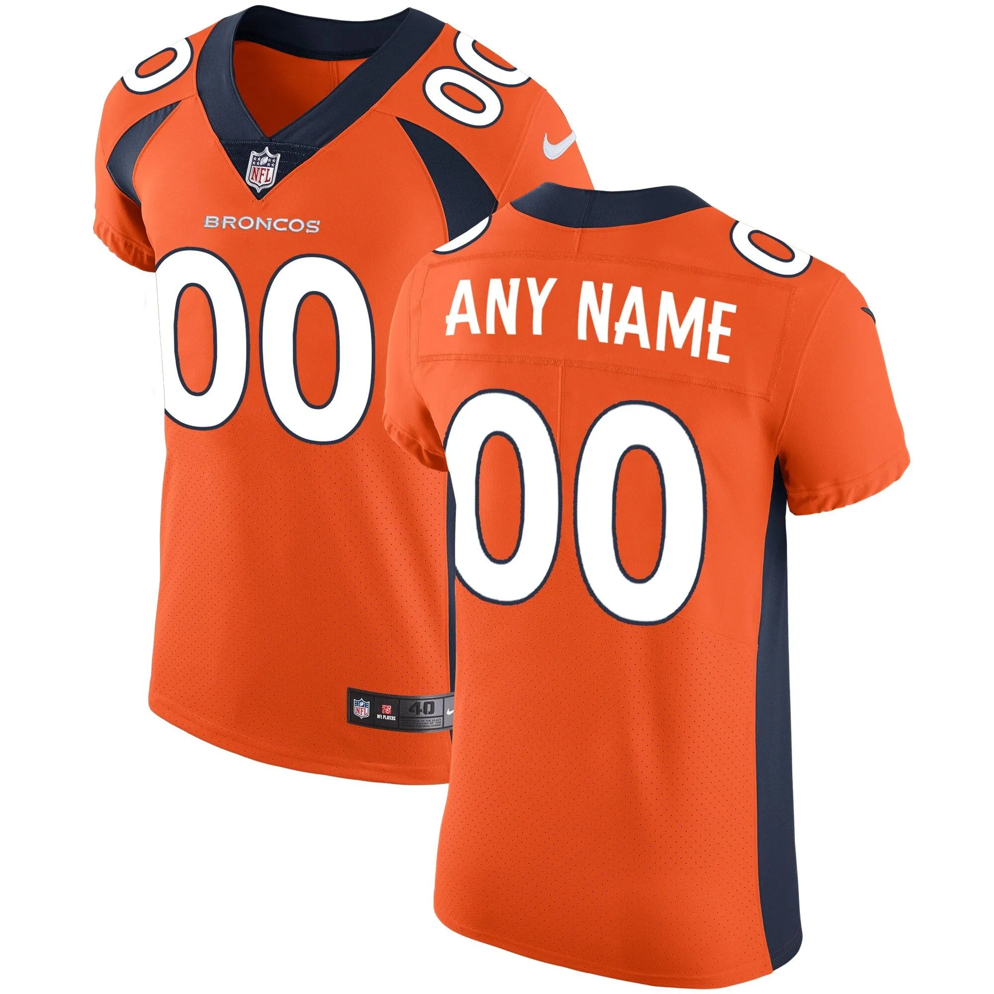 Denver Broncos  Vapor Untouchable Custom Elite Jersey - Orange