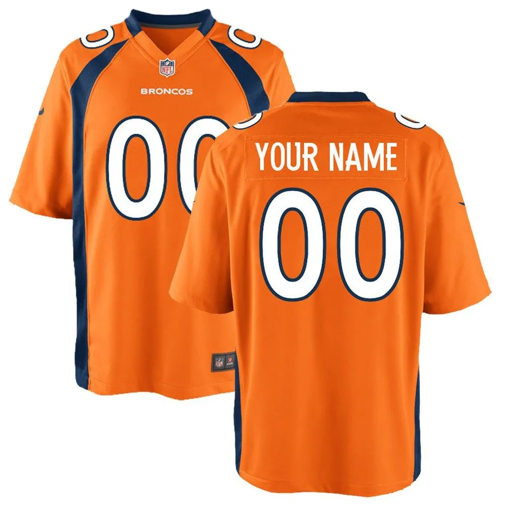 Denver Broncos  Youth Custom Game Jersey - Orange