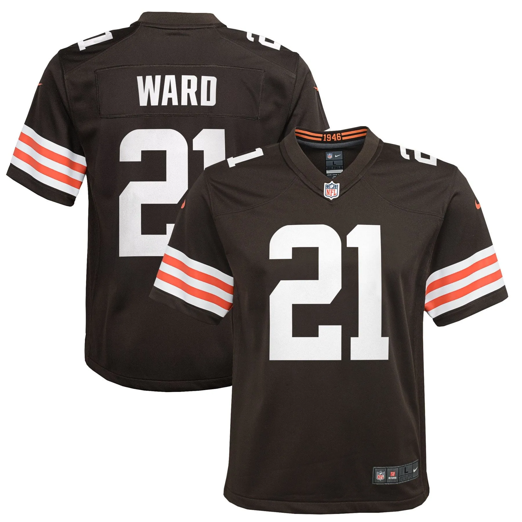 Denzel Ward Cleveland Browns  Youth Game Jersey - Brown