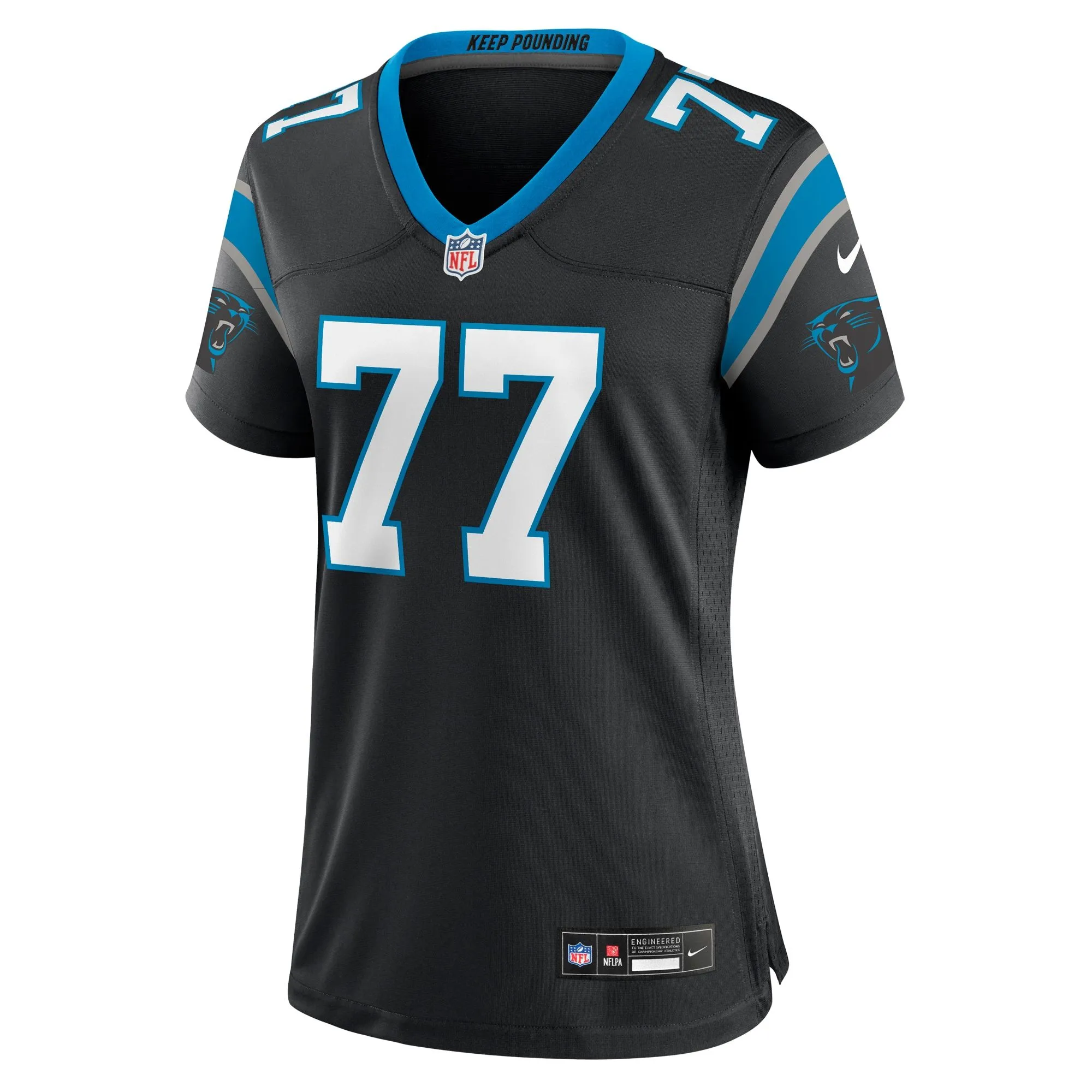 Deonte Brown Carolina Panthers  Women's Team Game Jersey - Black