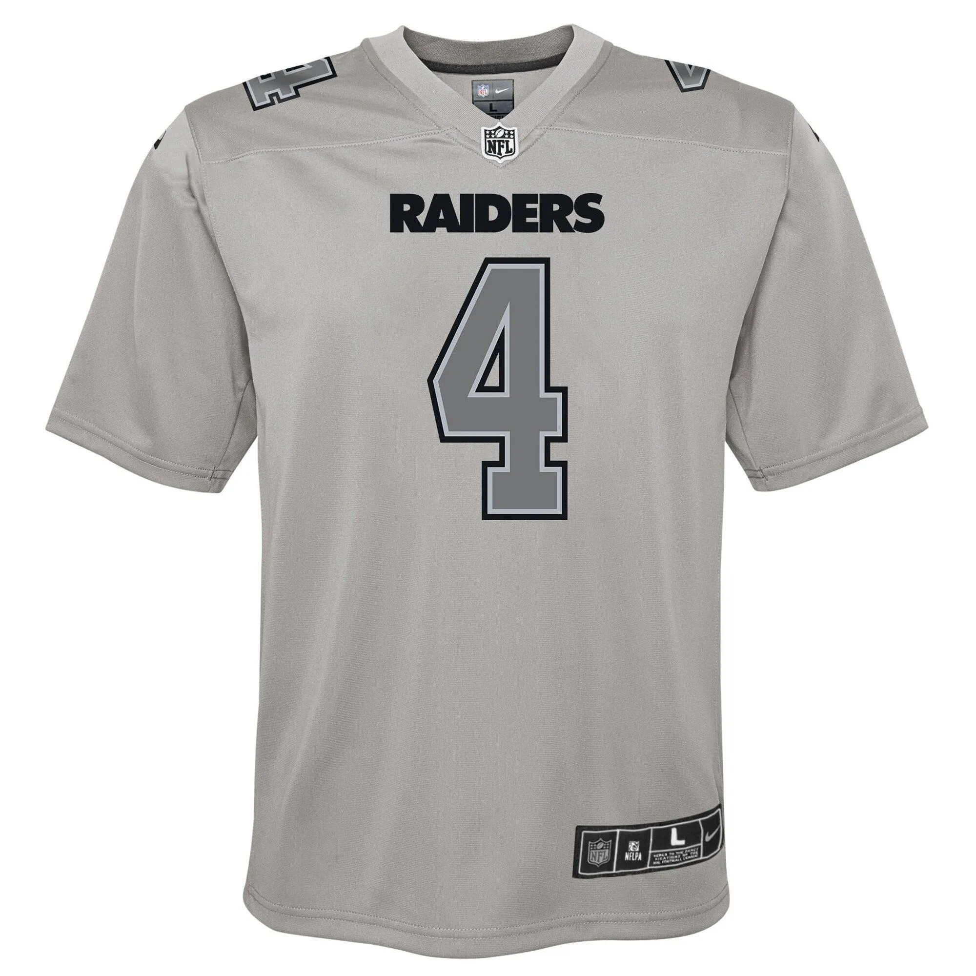 Derek Carr Las Vegas Raiders  Youth Atmosphere Game Jersey - Gray