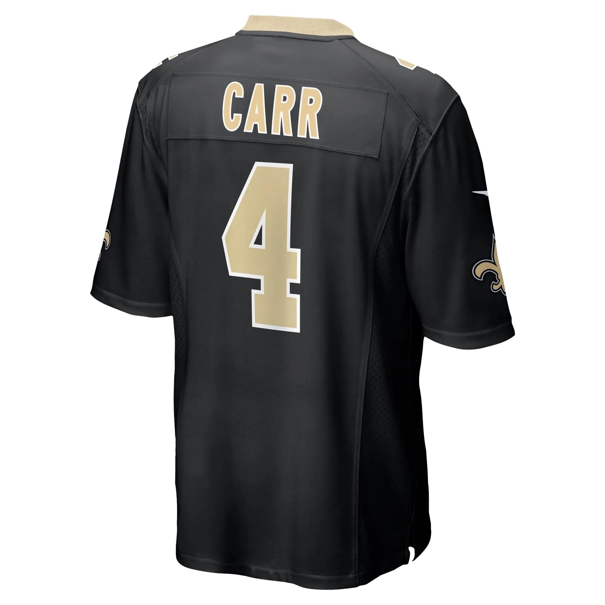 Derek Carr New Orleans Saints  Game Jersey - Black