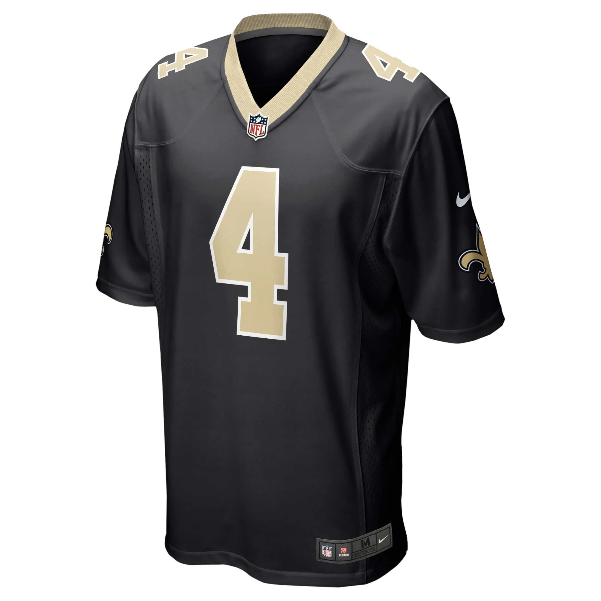 Derek Carr New Orleans Saints  Game Jersey - Black