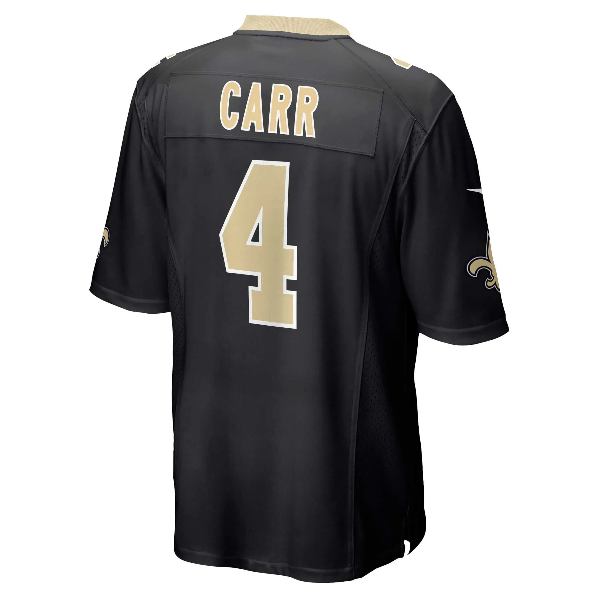 Derek Carr New Orleans Saints  Game Jersey - Black