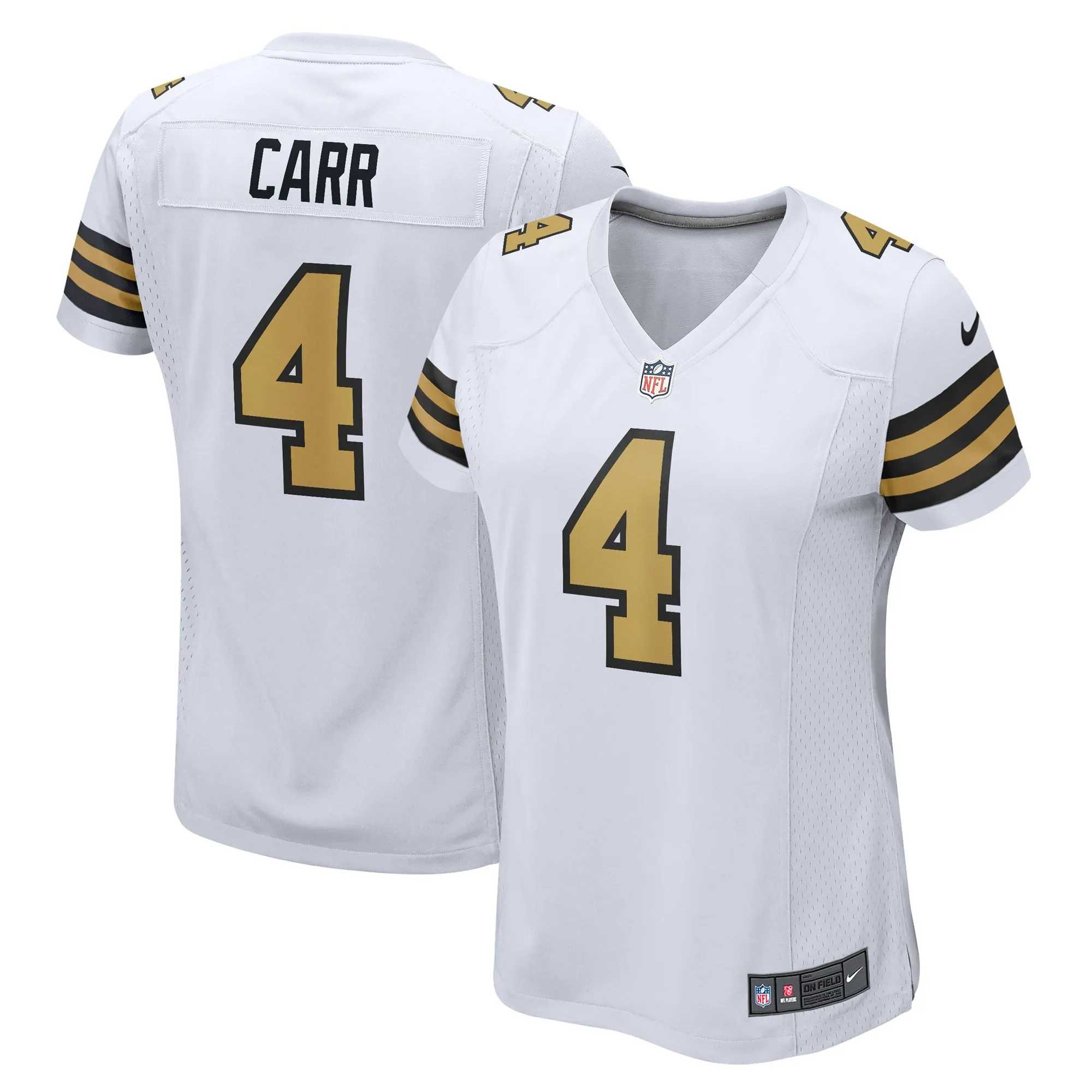 Derek Carr New Orleans Saints  Women's Alternate Game Jersey -  White