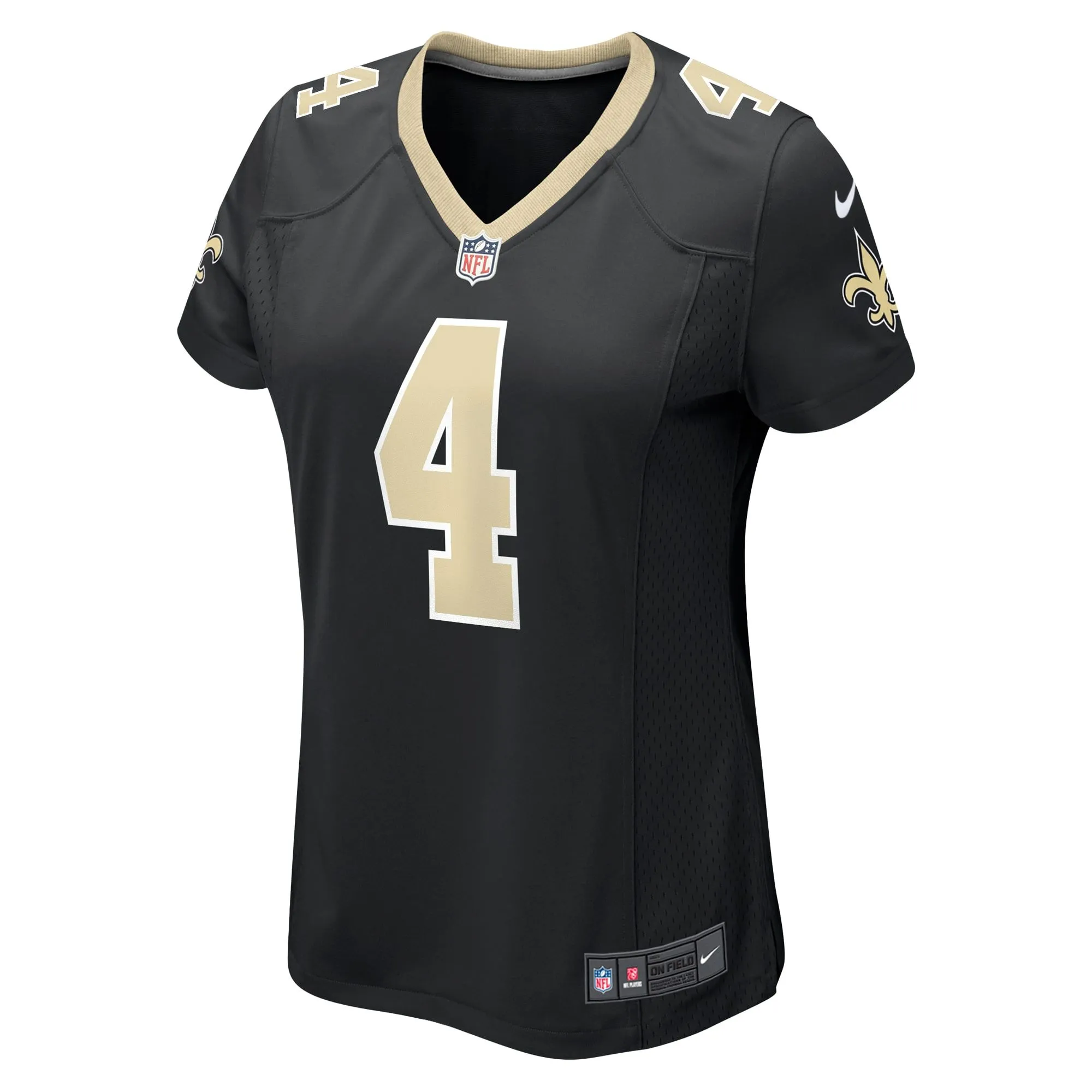 Derek Carr New Orleans Saints  Women's Game Jersey - Black