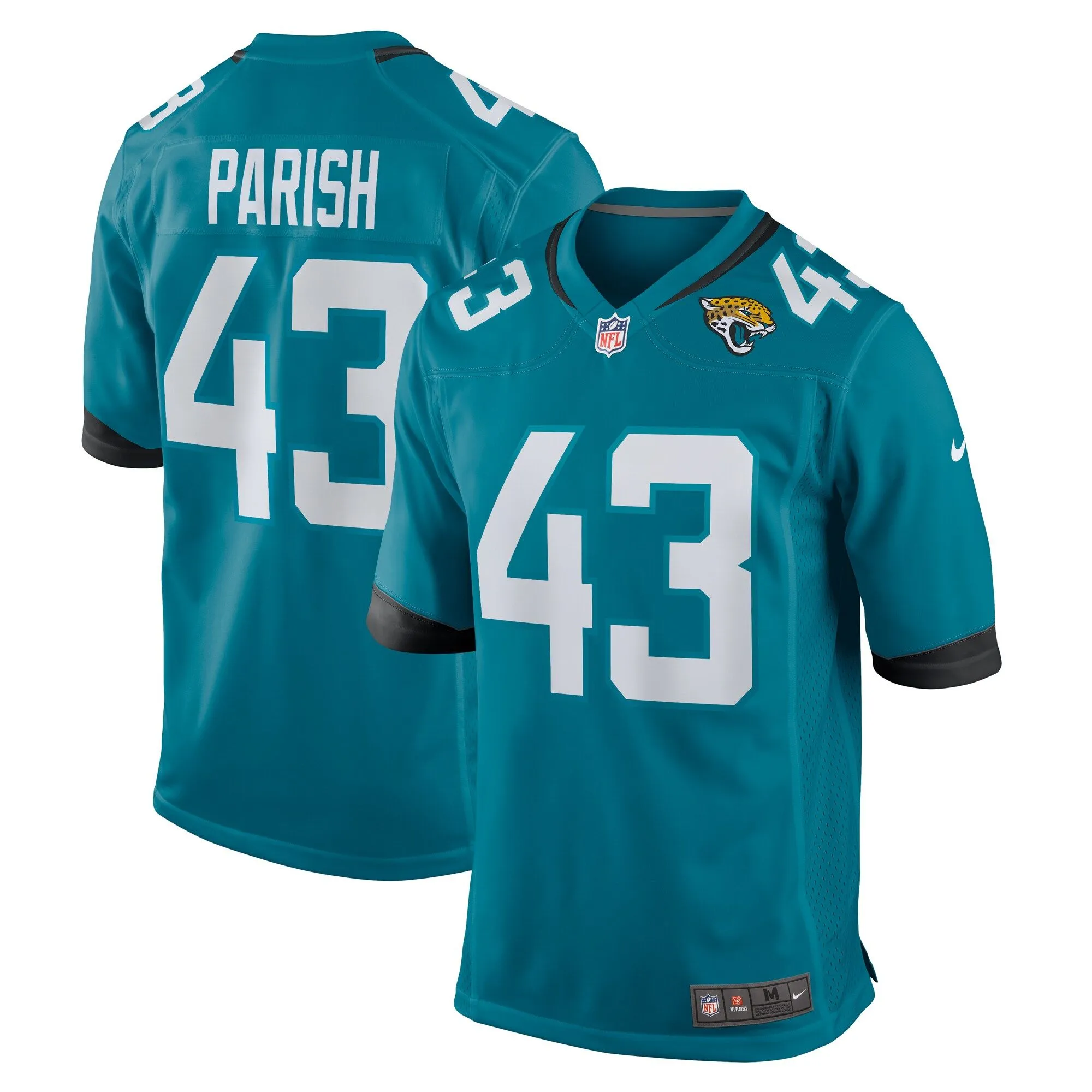 Derek Parish Jacksonville Jaguars   Game Jersey -  Teal