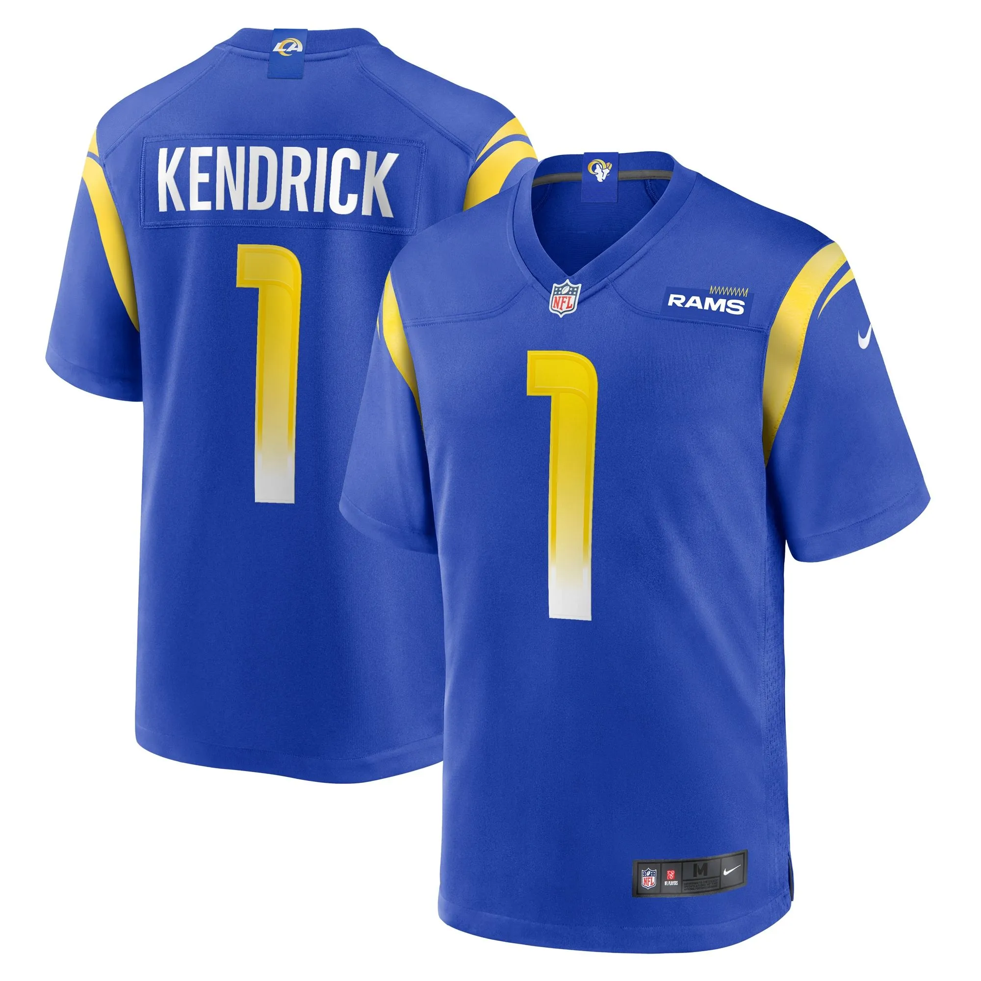 Derion Kendrick Los Angeles Rams  Home Game Jersey - Royal