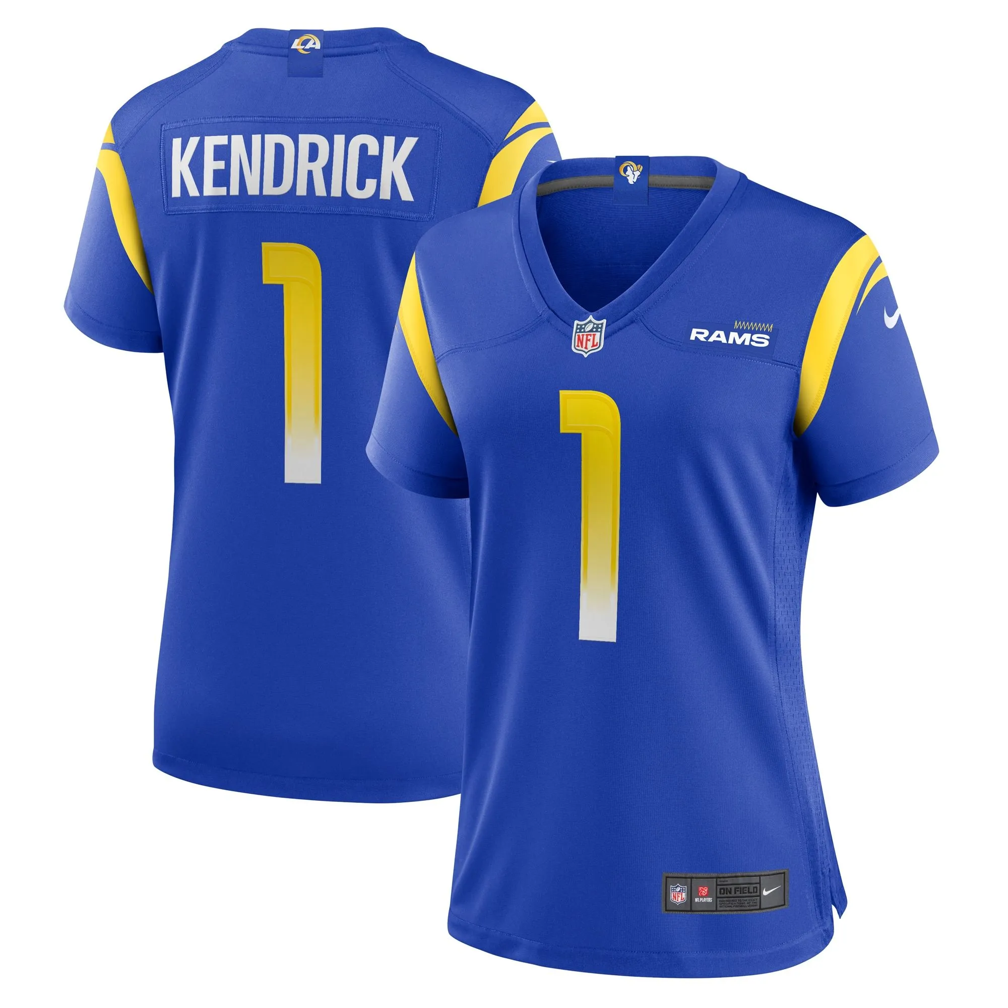 Derion Kendrick Los Angeles Rams  Women's Home Game Jersey - Royal