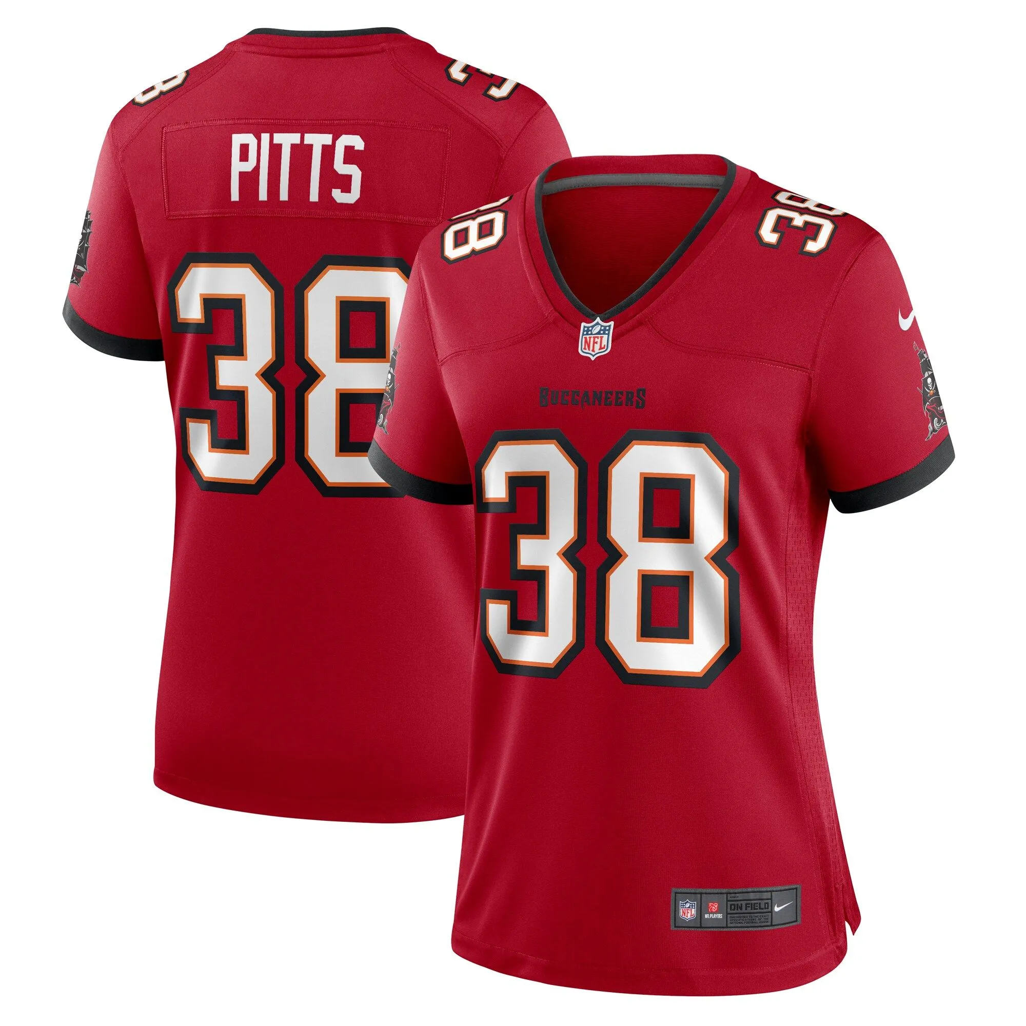 Derrek Pitts Tampa Bay Buccaneers  Women's  Game Jersey -  Red