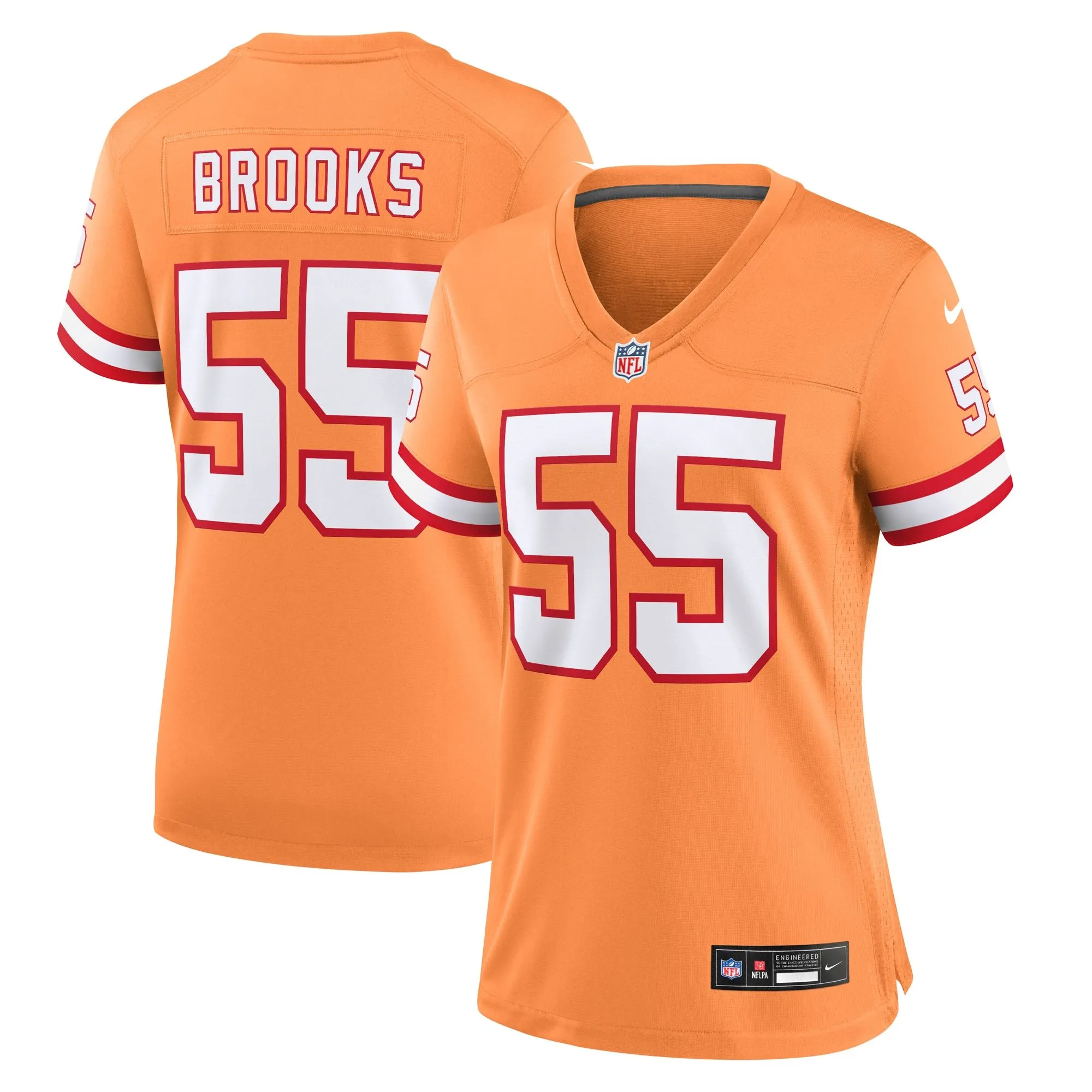 Derrick Brooks Tampa Bay Buccaneers  Women's Throwback Game Jersey - Orange