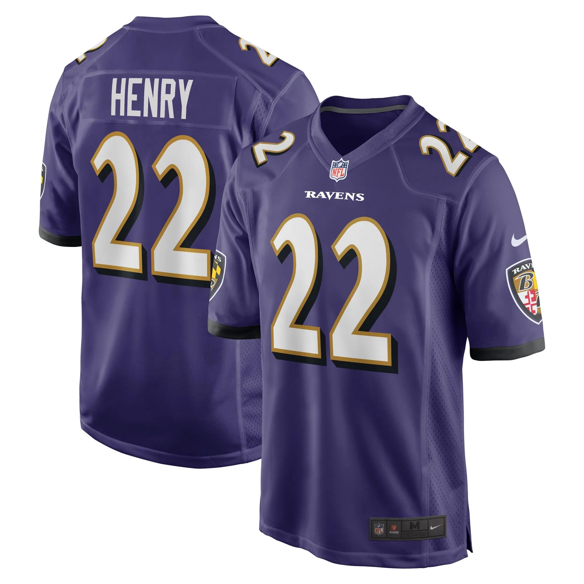 Derrick Henry Baltimore Ravens  Game Player Jersey - Purple