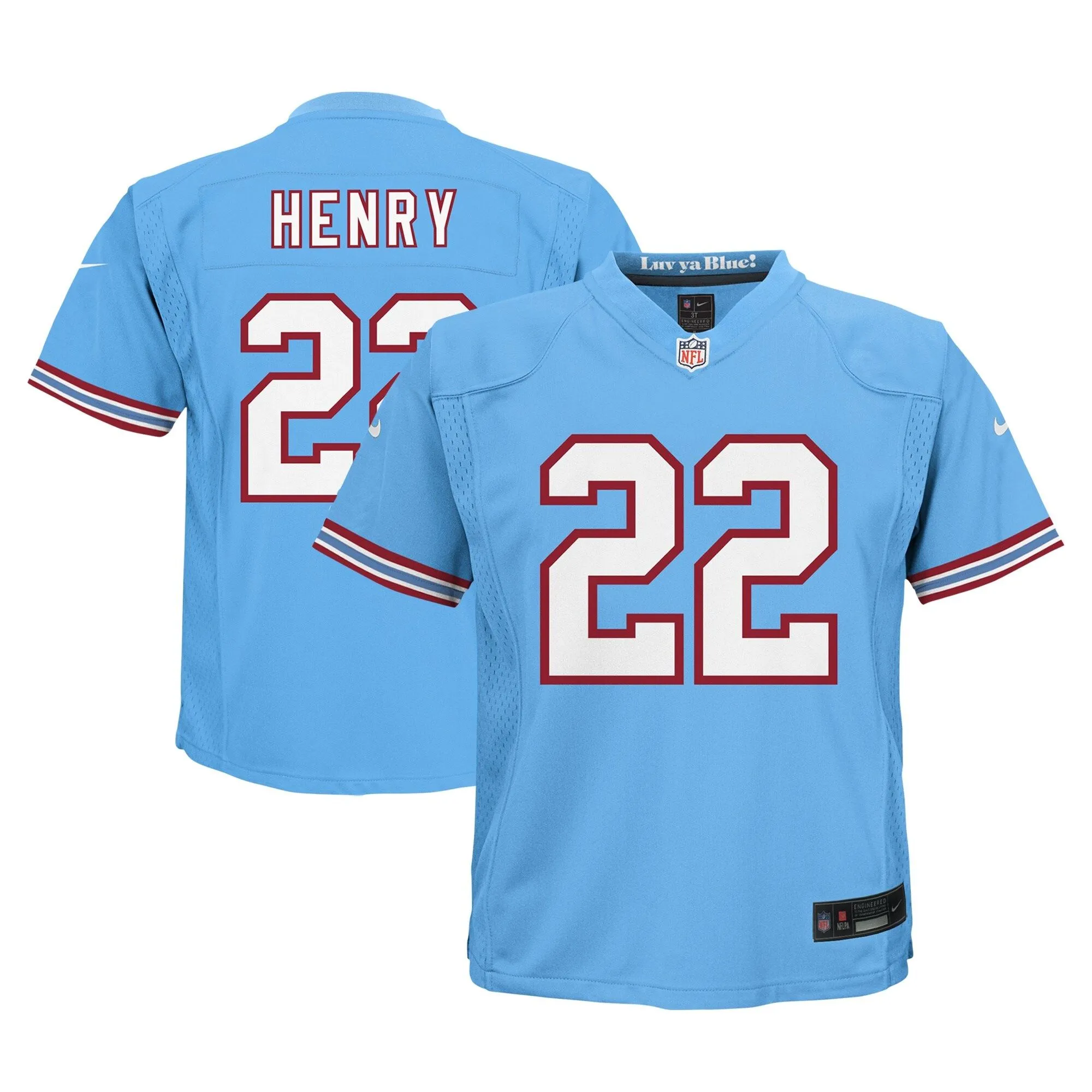 Derrick Henry Tennessee Titans  Preschool Oilers Throwback Alternate Game Jersey - Light Blue