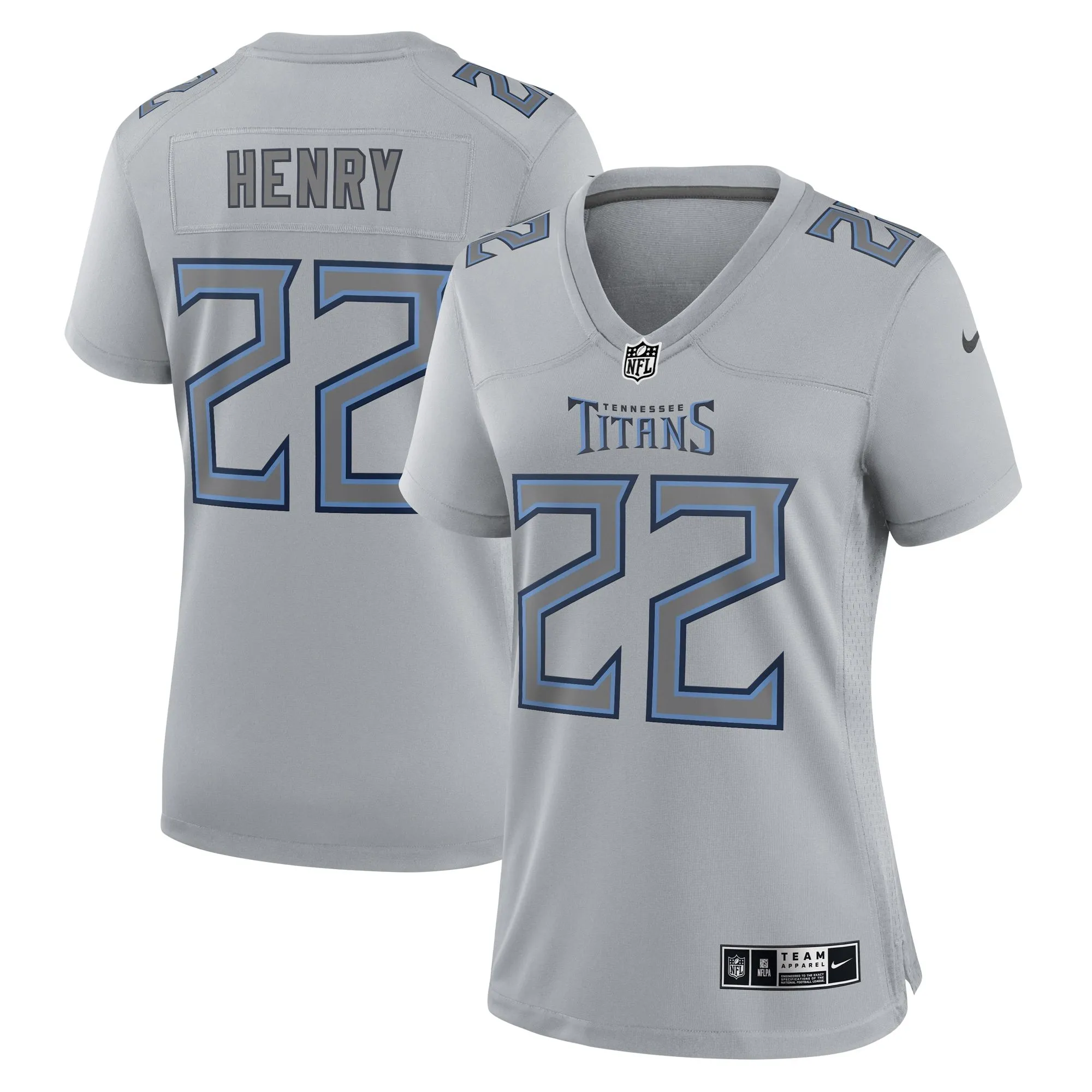 Derrick Henry Tennessee Titans  Women's Atmosphere Fashion Game Jersey - Gray