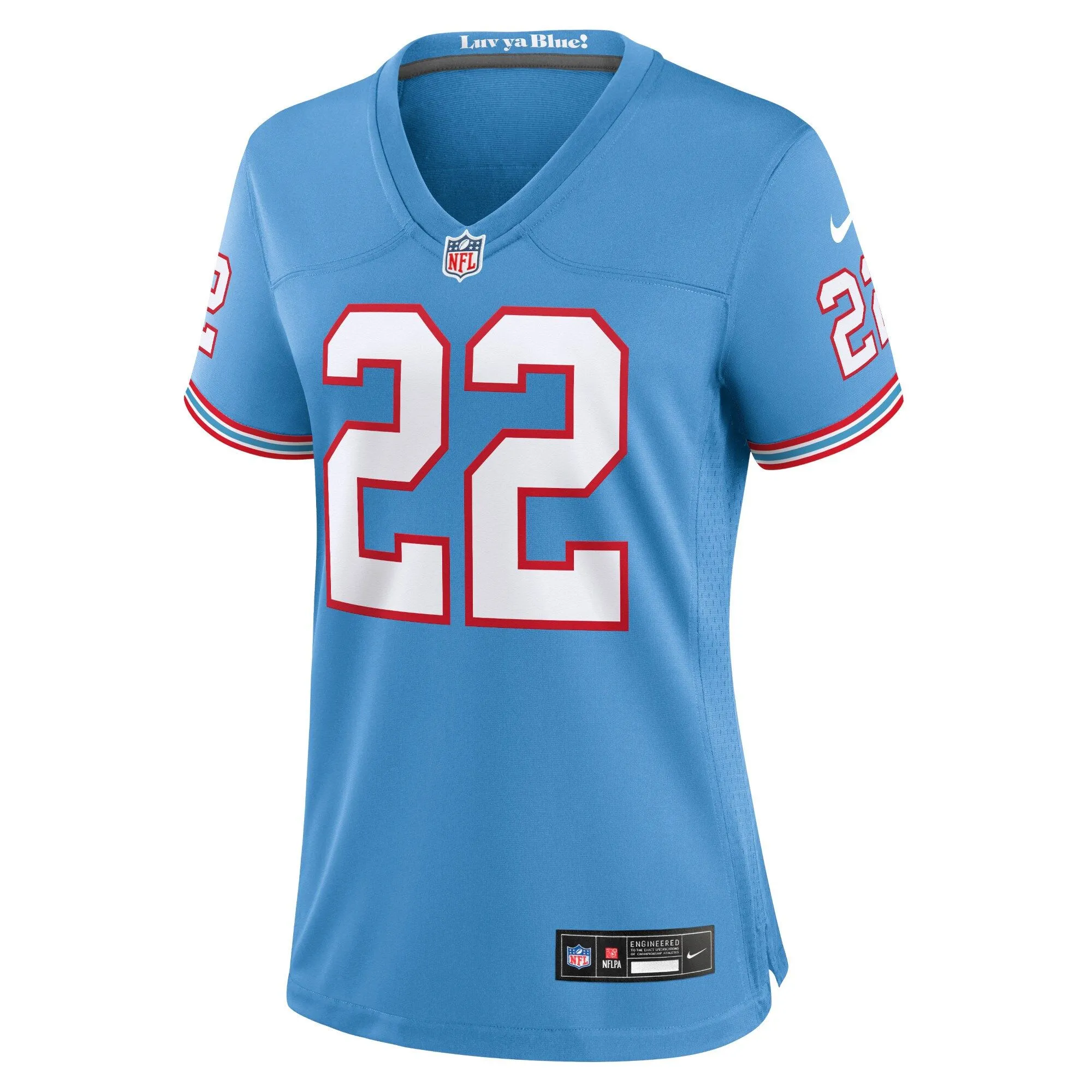 Derrick Henry Tennessee Titans  Women's Player Jersey - Light Blue