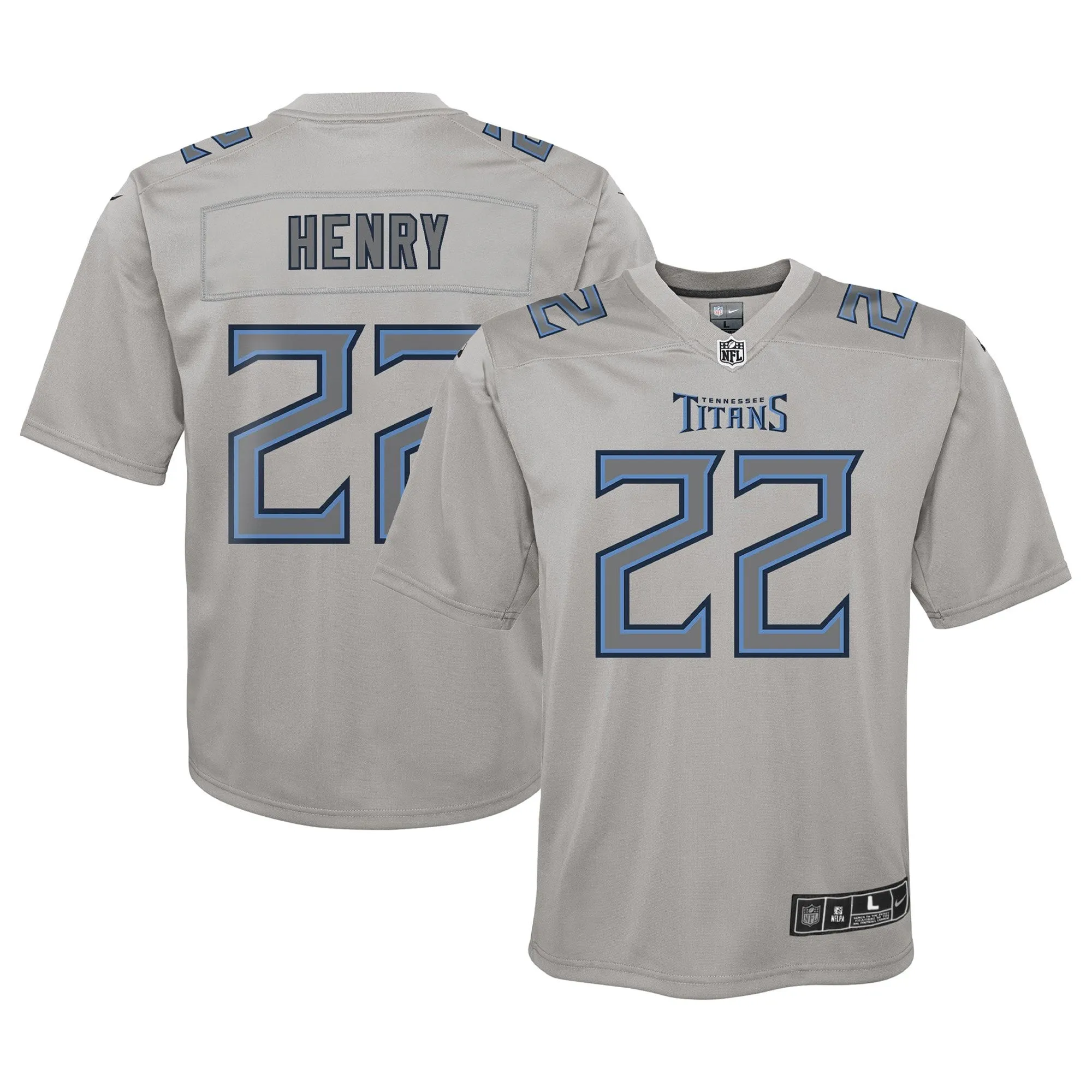 Derrick Henry Tennessee Titans  Youth Atmosphere Game Jersey - Gray