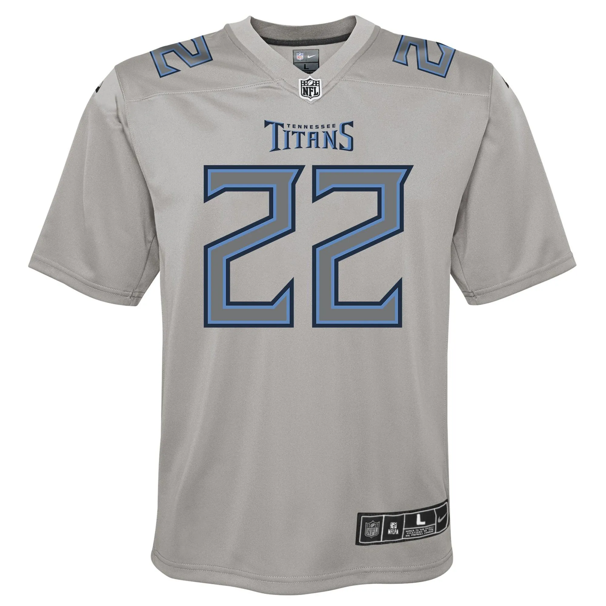 Derrick Henry Tennessee Titans  Youth Atmosphere Game Jersey - Gray