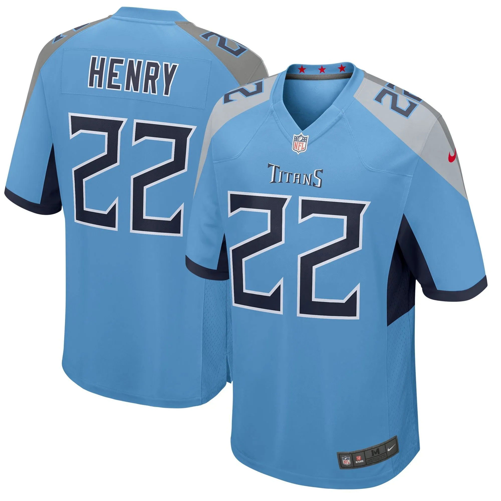 Derrick Henry Tennessee Titans  Youth Game Jersey - Light Blue