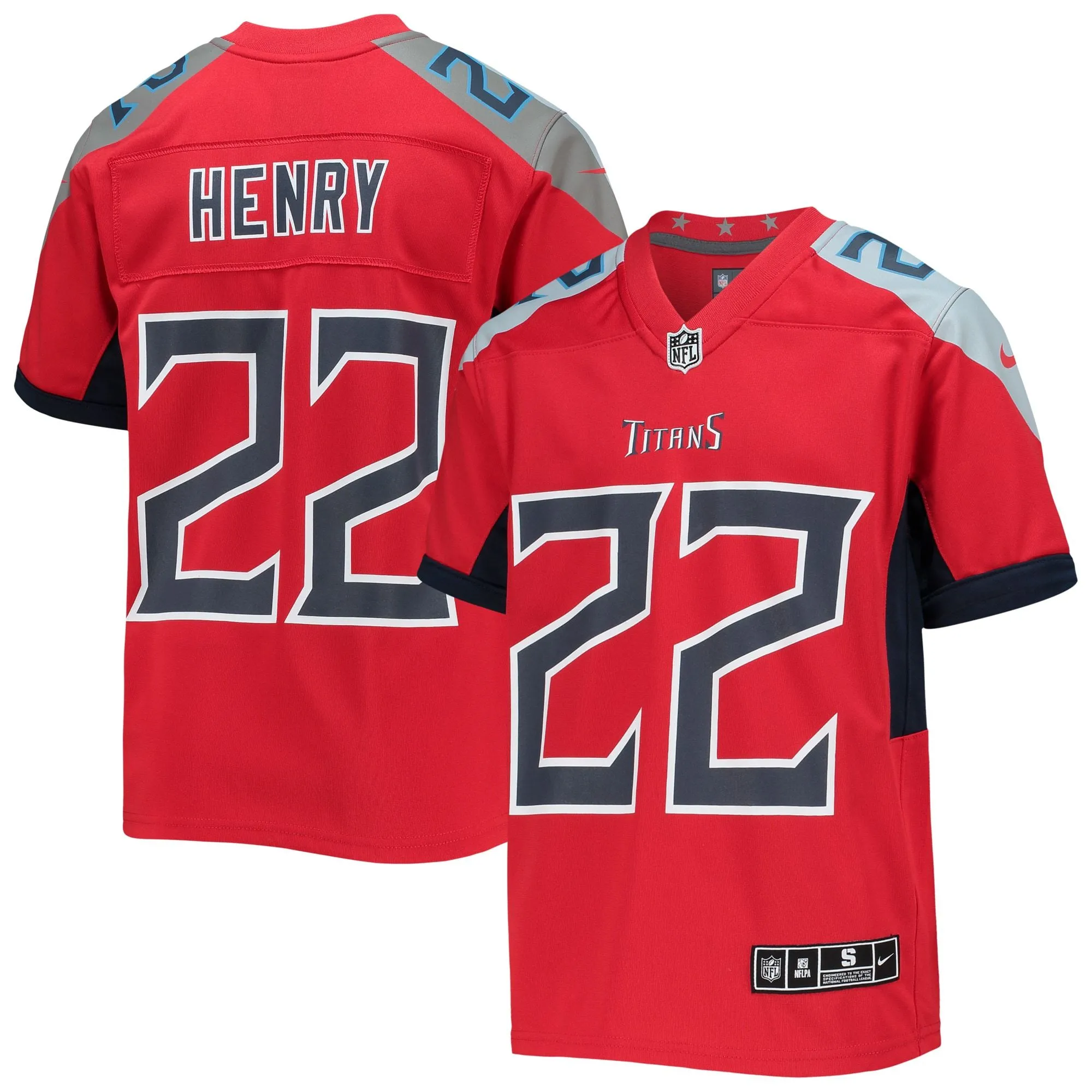 Derrick Henry Tennessee Titans  Youth Inverted Team Game Jersey - Red