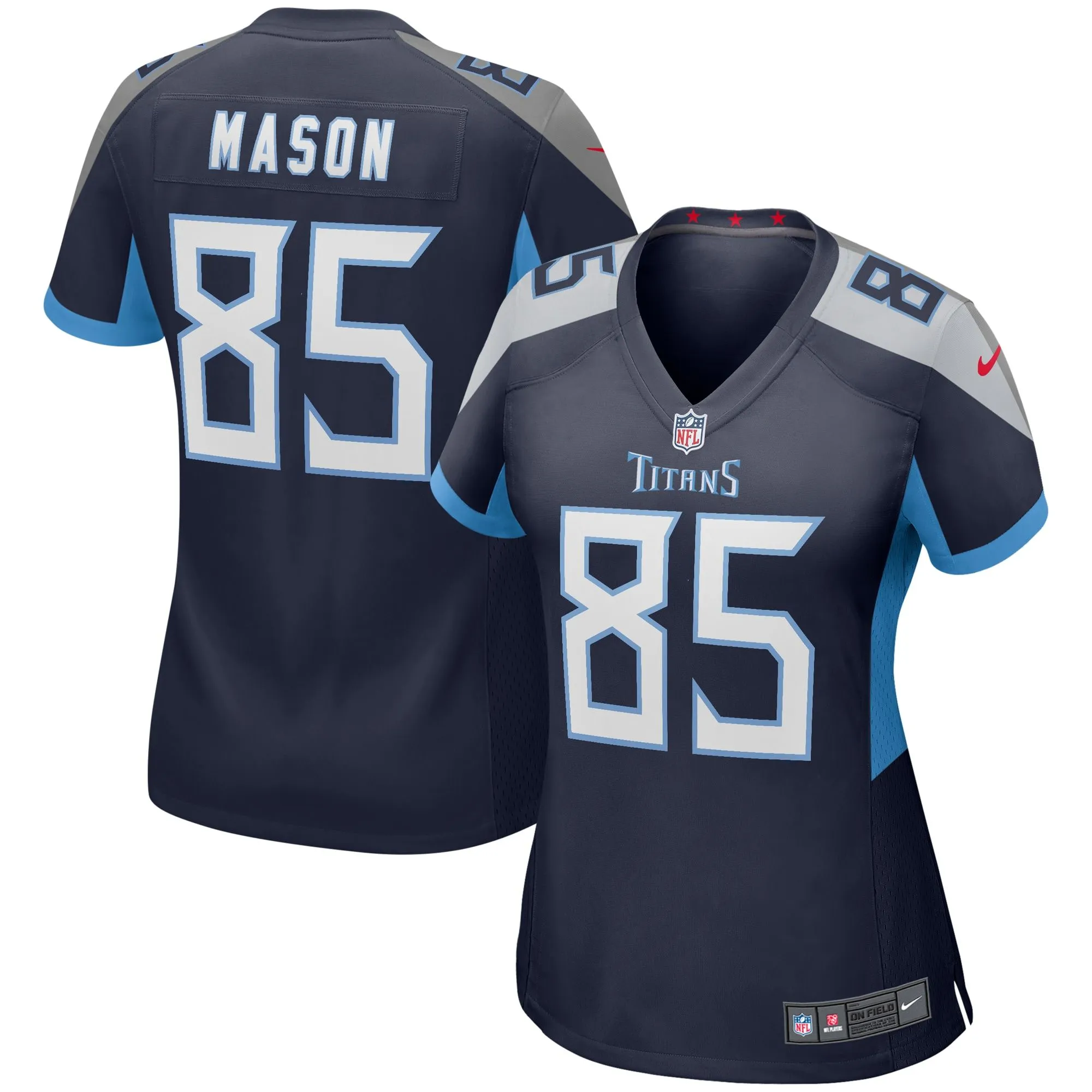 Derrick Mason Tennessee Titans  Women's Game Retired Player Jersey - Navy