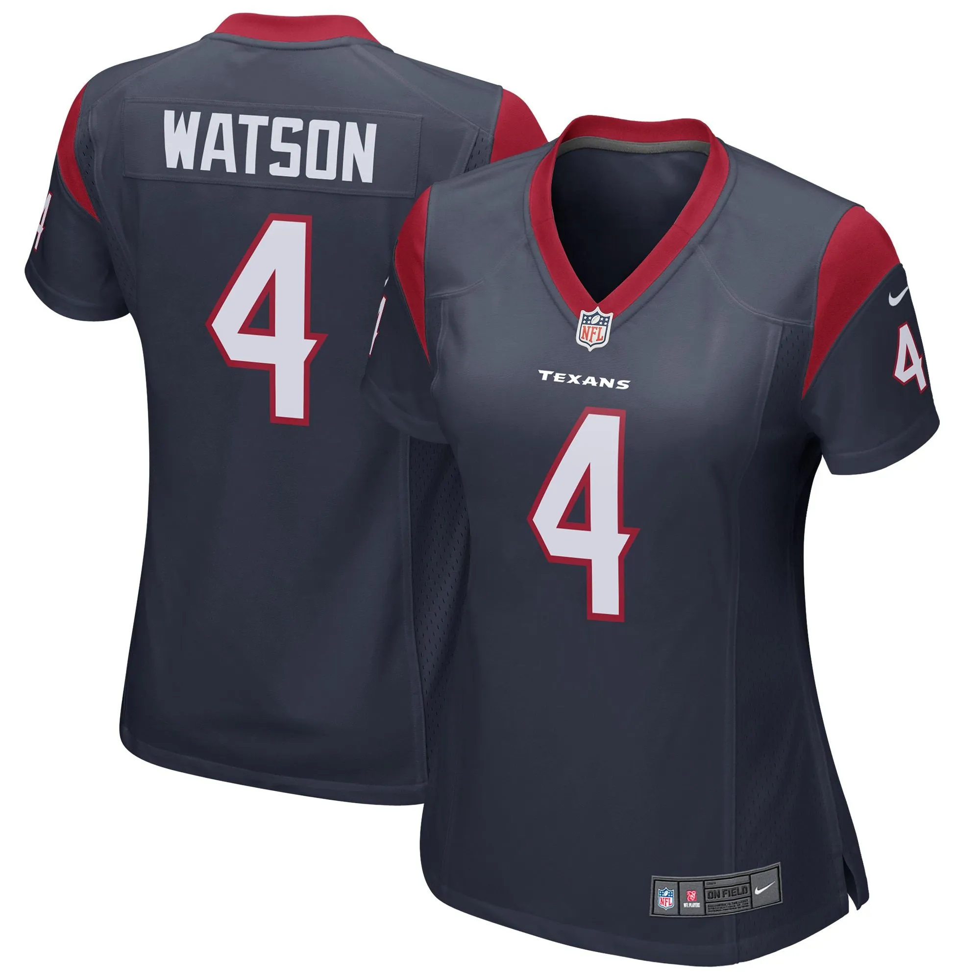 Deshaun Watson Houston Texans  Women's Game Player Jersey - Navy