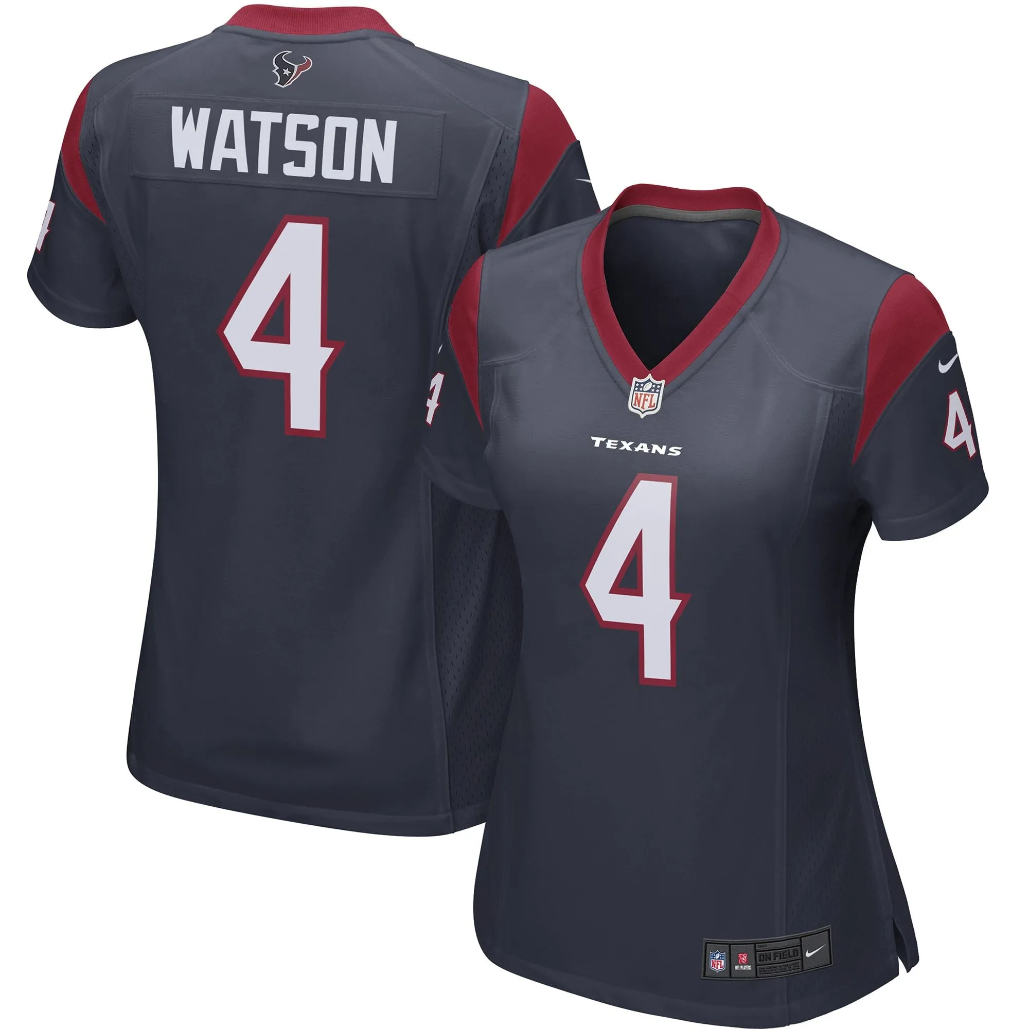 Deshaun Watson Houston Texans  Women's Player Game Jersey - Navy