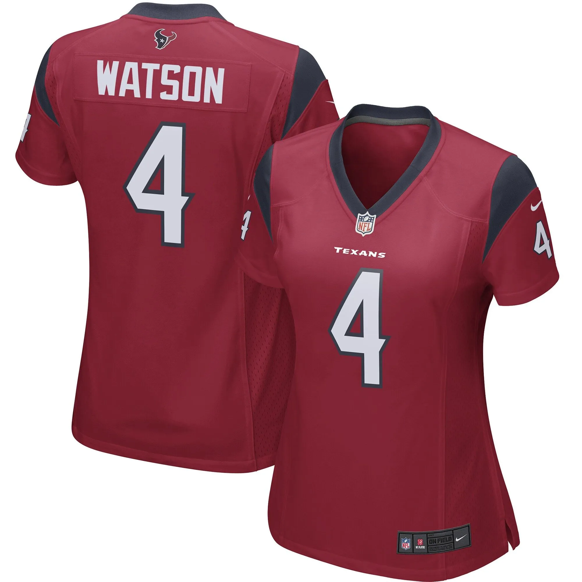 Deshaun Watson Houston Texans  Women's Player Game Jersey - Red