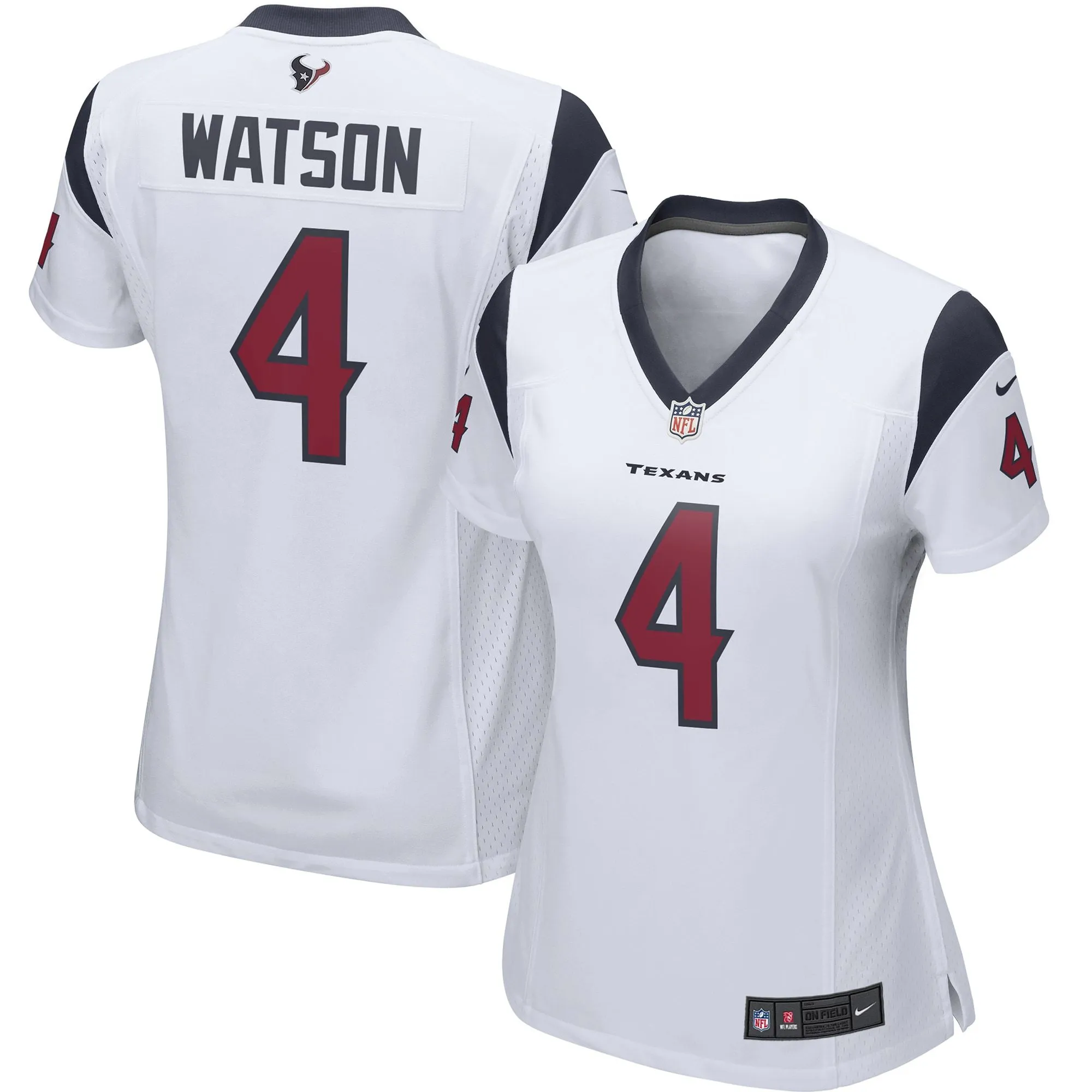 Deshaun Watson Houston Texans  Women's Player Game Jersey - White