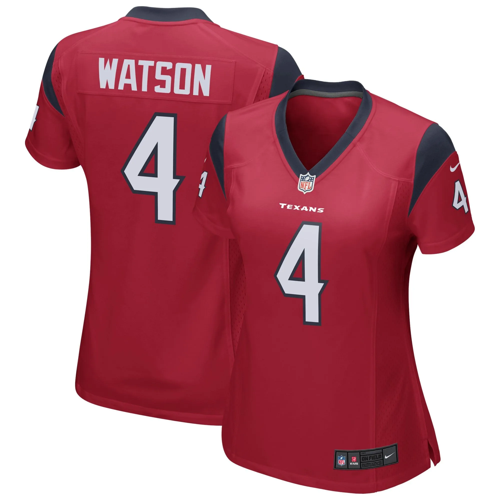 Deshaun Watson Houston Texans  Women's Team Color Game Jersey - Red