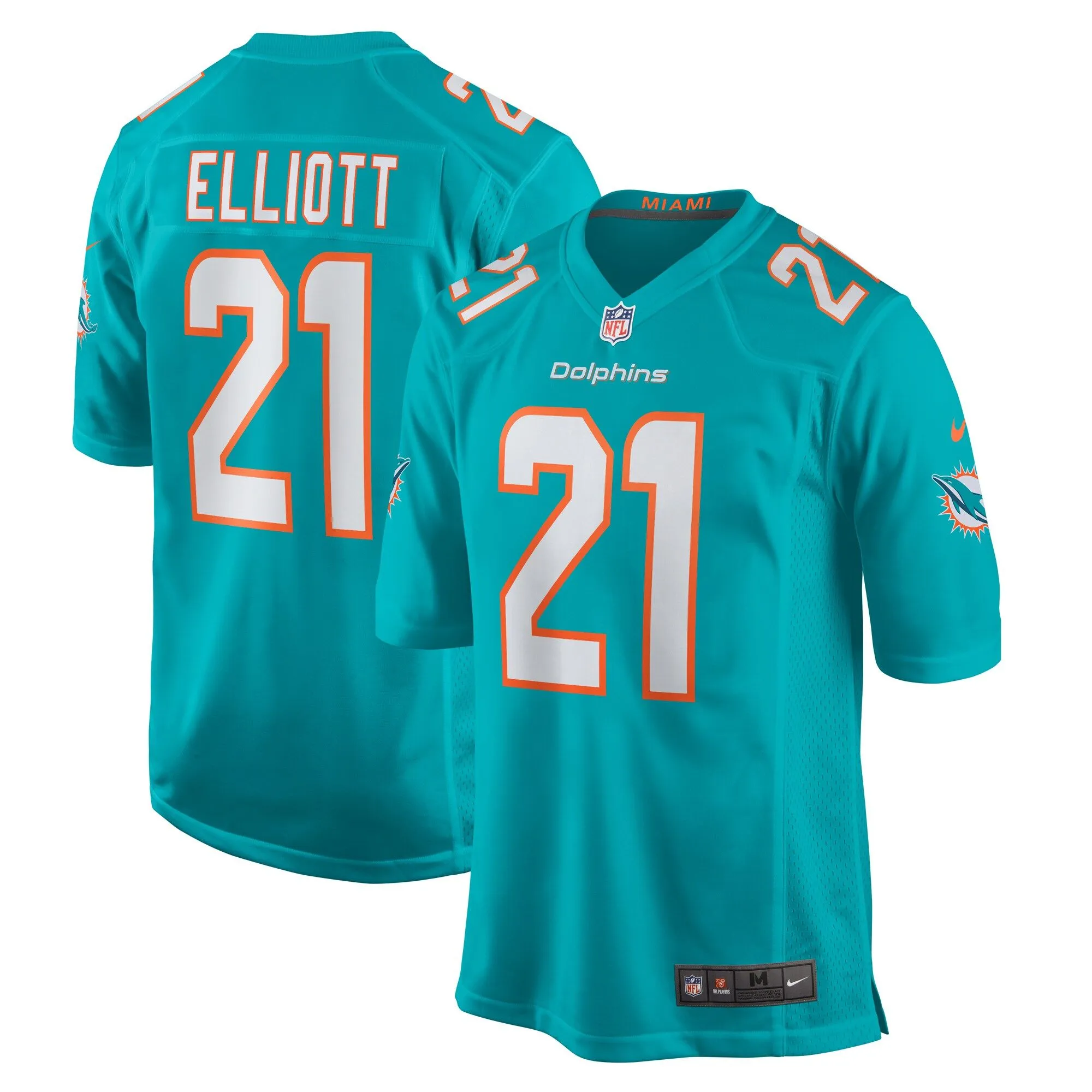 DeShon Elliott Miami Dolphins  Game Player Jersey - Aqua