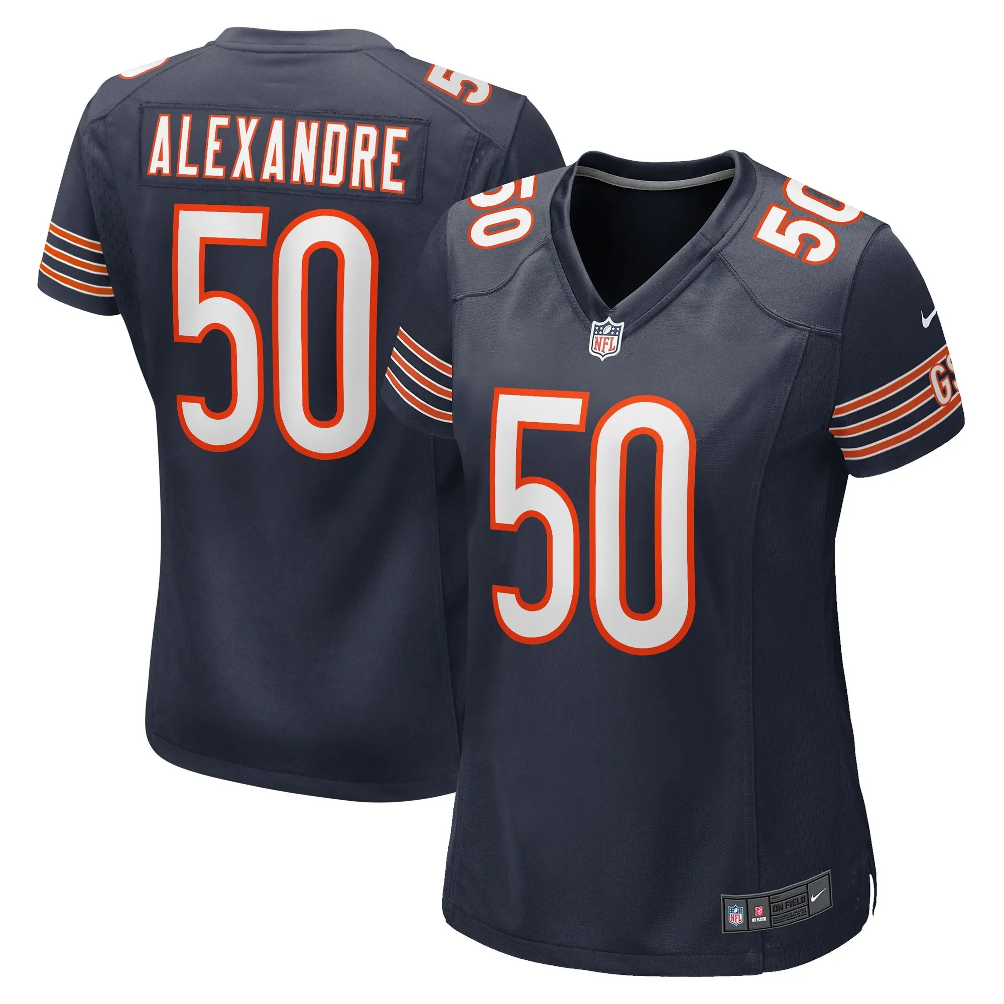 Deslin Alexandre Chicago Bears  Women's Team Game Jersey -  Navy