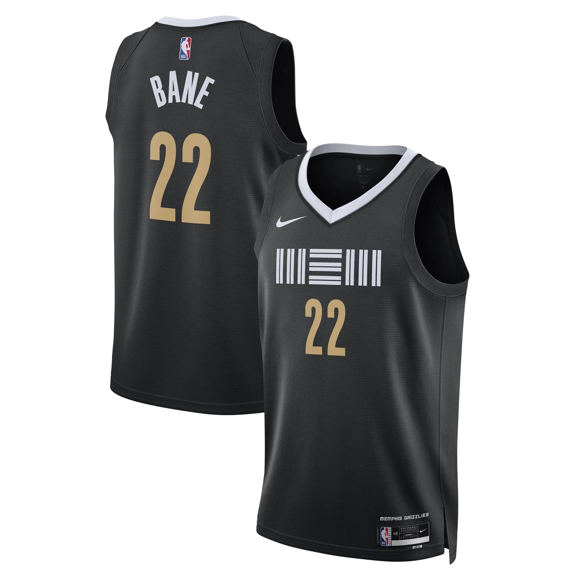 Desmond Bane Memphis Grizzlies  Unisex 2023/24 Swingman Jersey - Black - City Edition